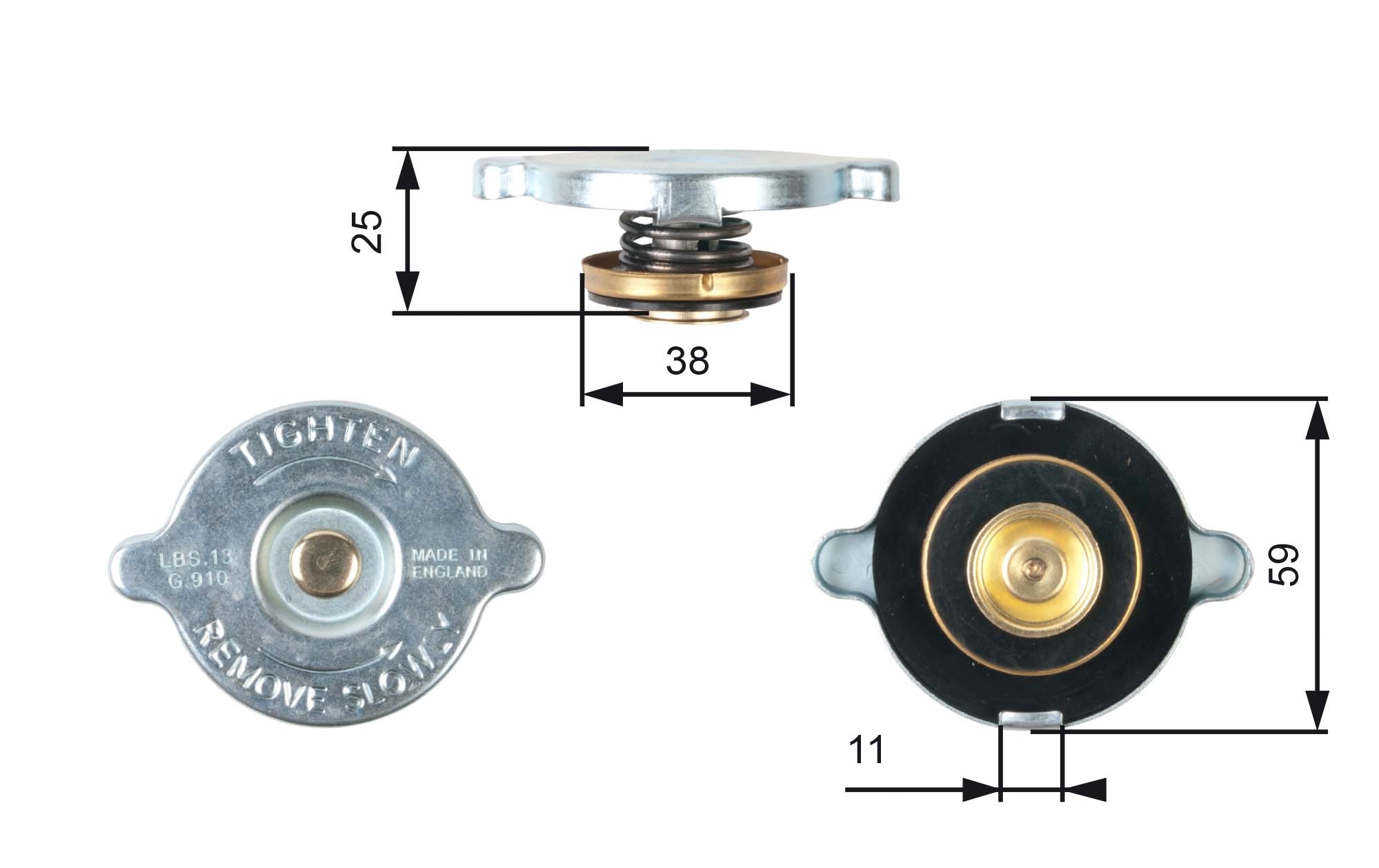 Radiateurdop Gates RC122