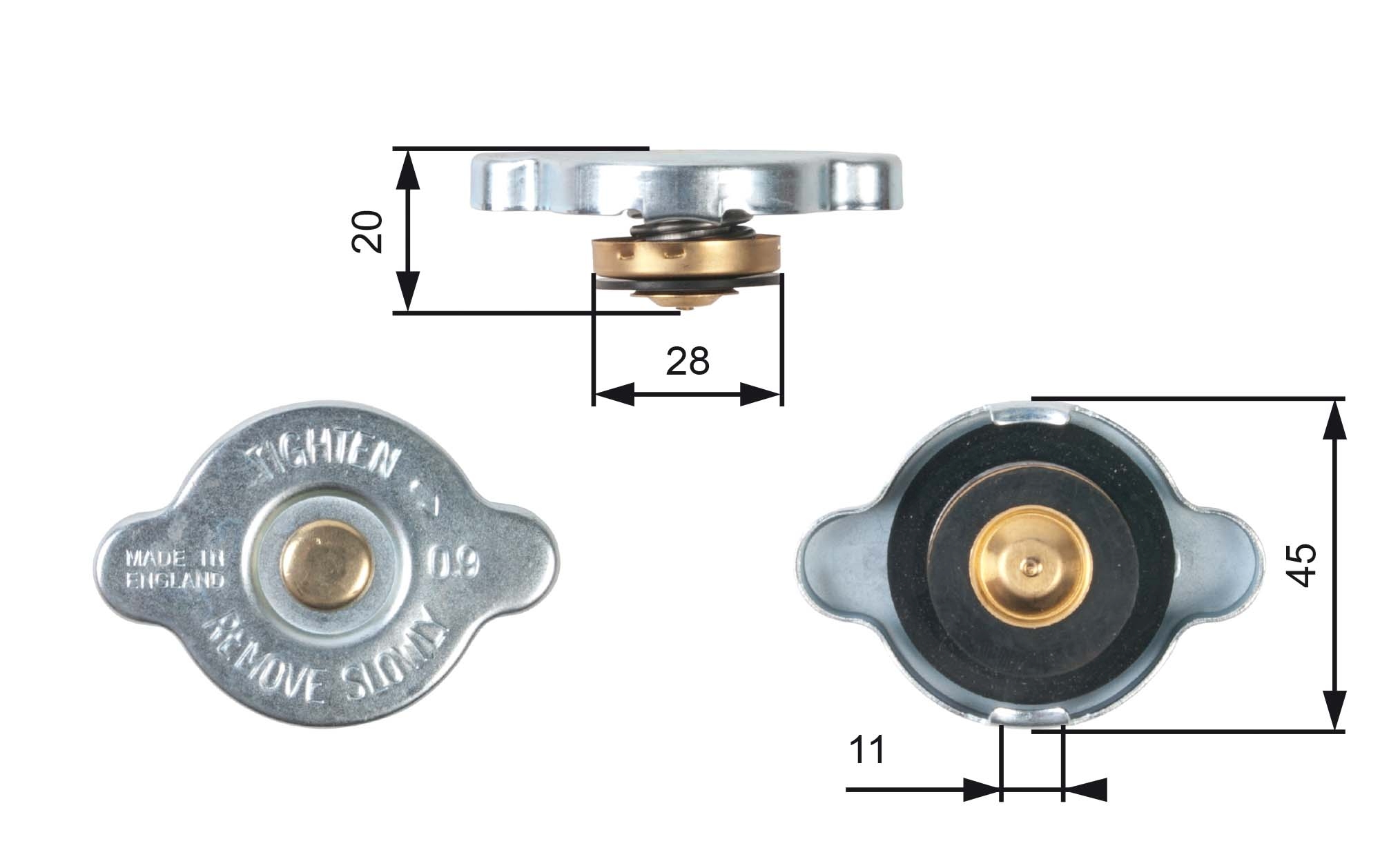 Radiateurdop Gates RC124