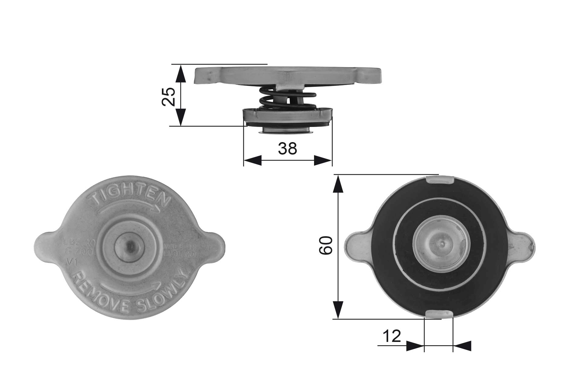 Radiateurdop Gates RC132