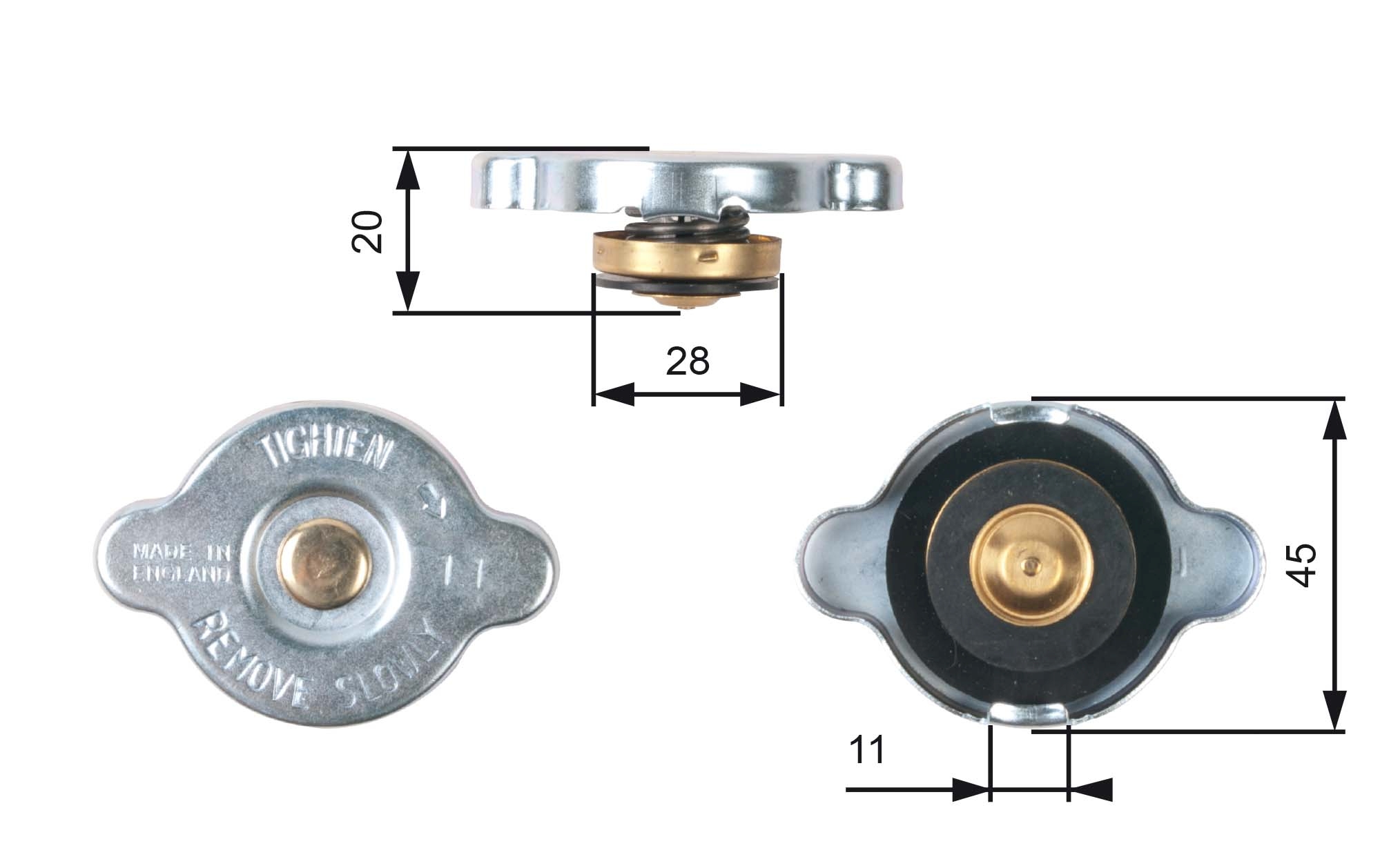 Radiateurdop Gates RC133