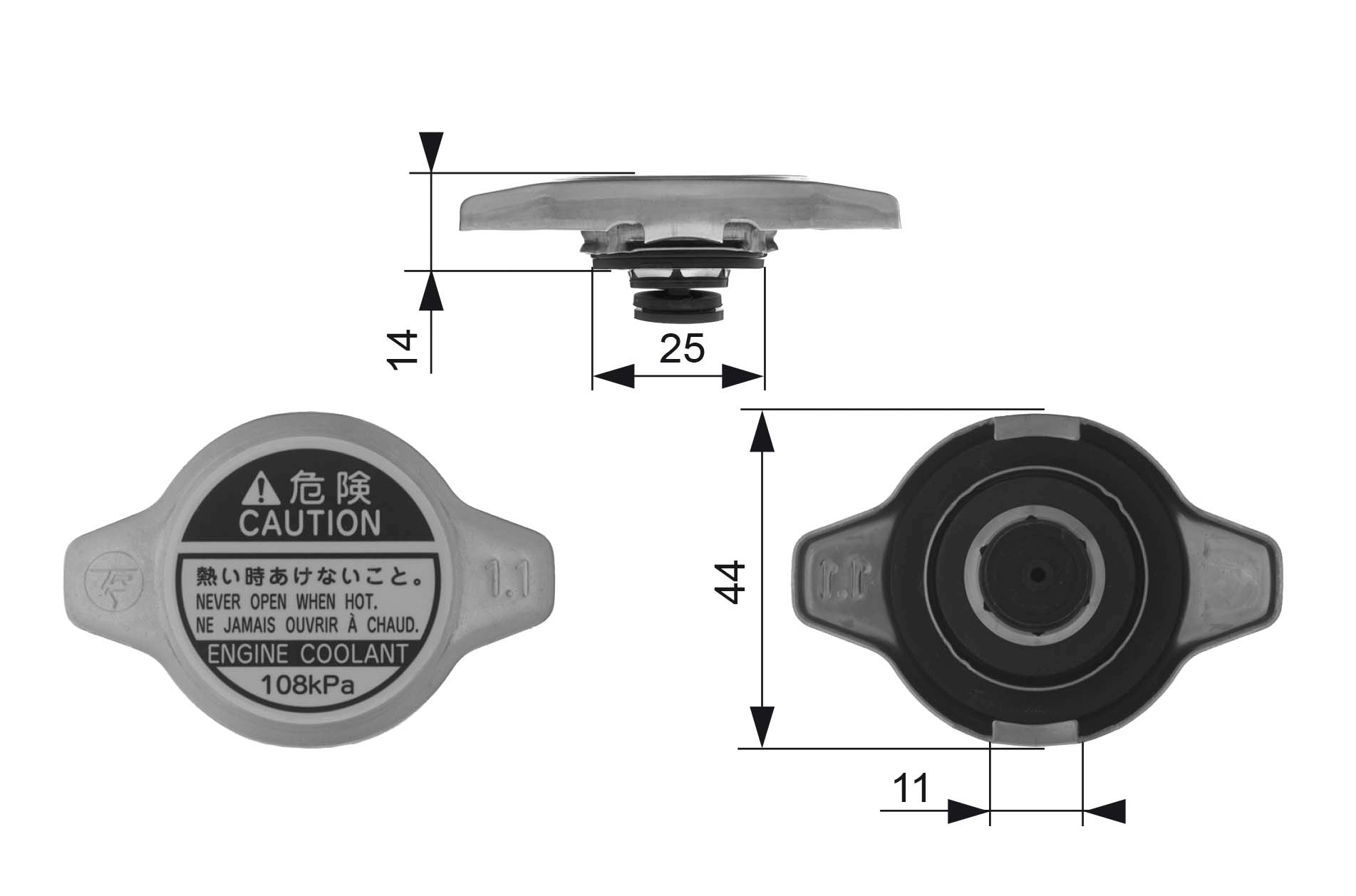 Radiateurdop Gates RC134