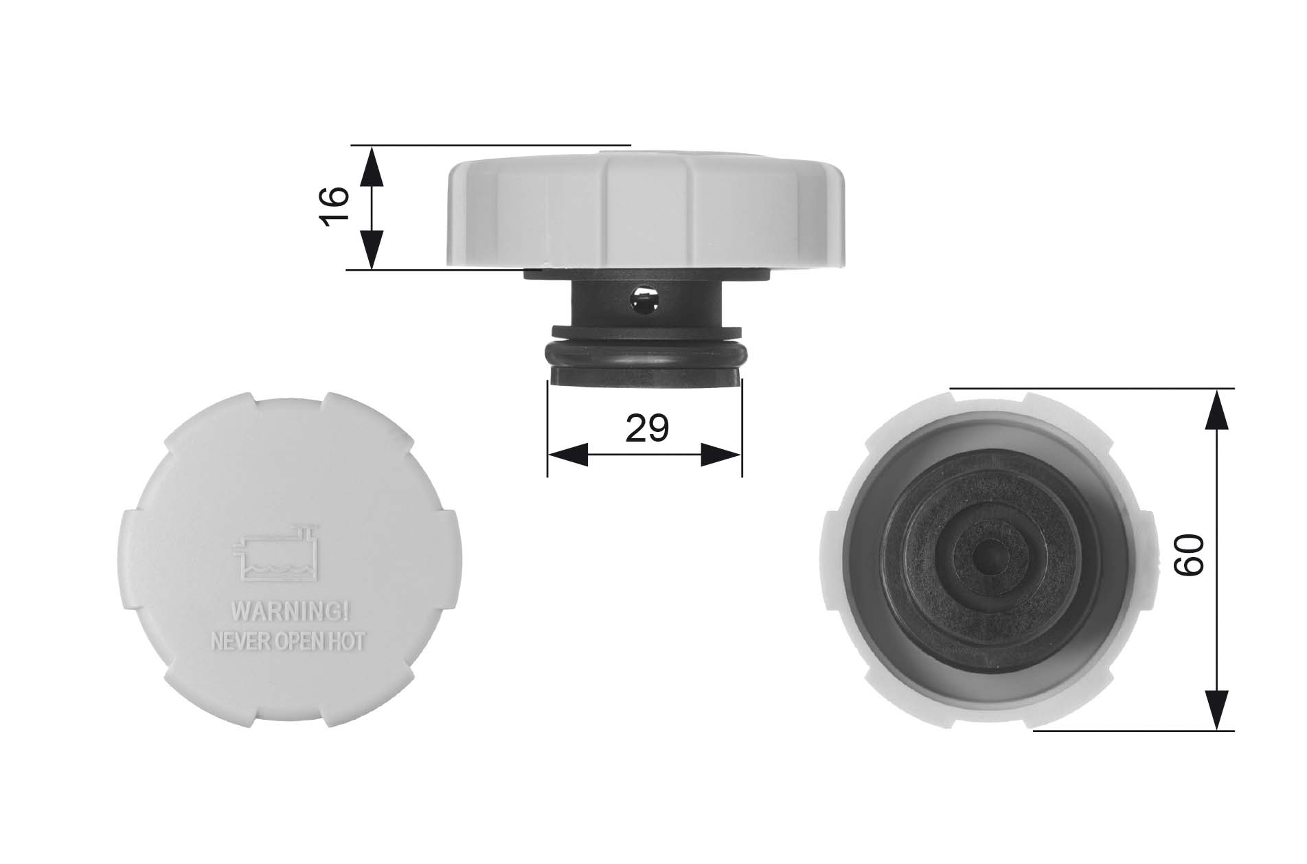 Radiateurdop Gates RC231