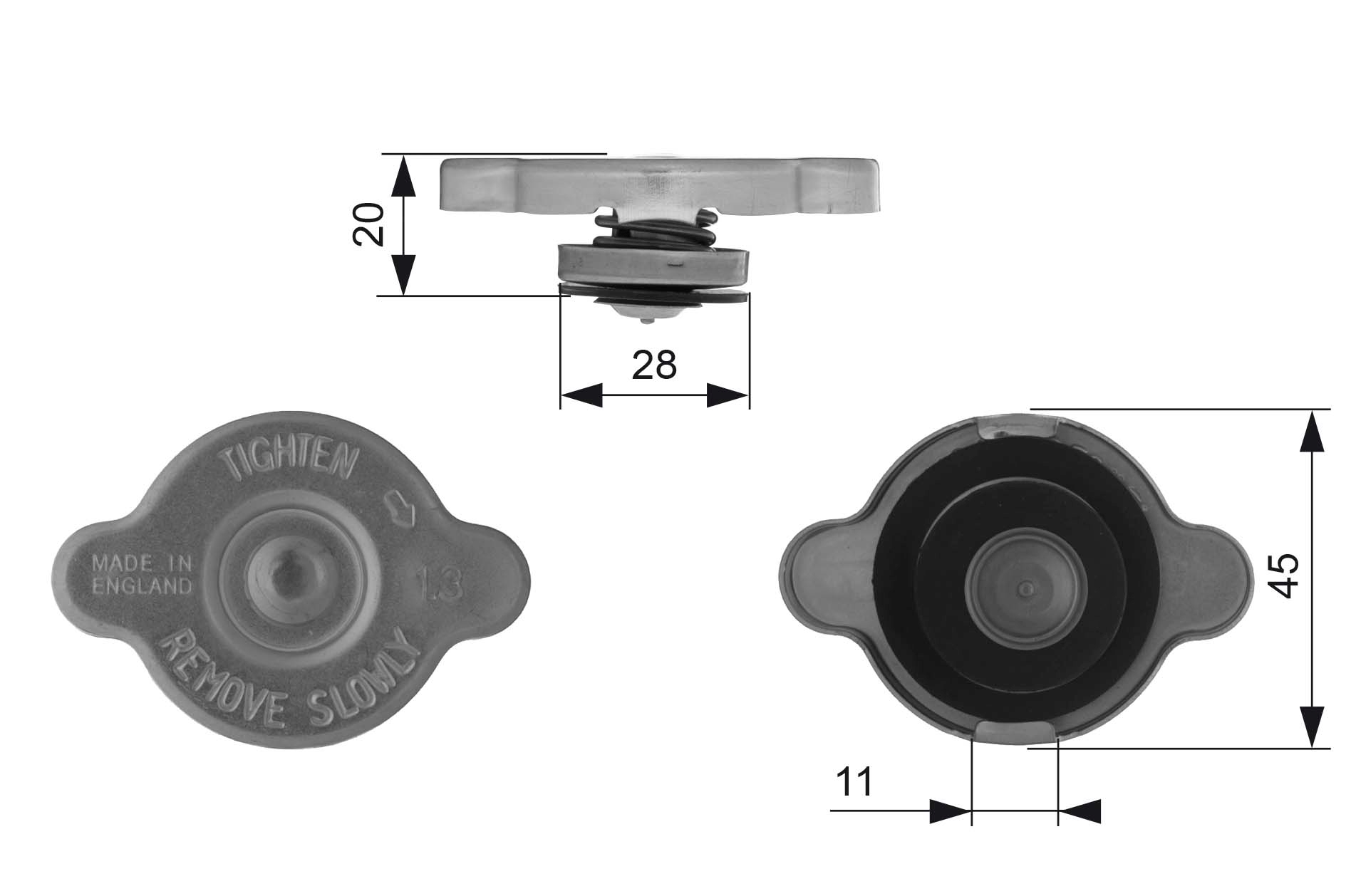 Radiateurdop Gates RC232