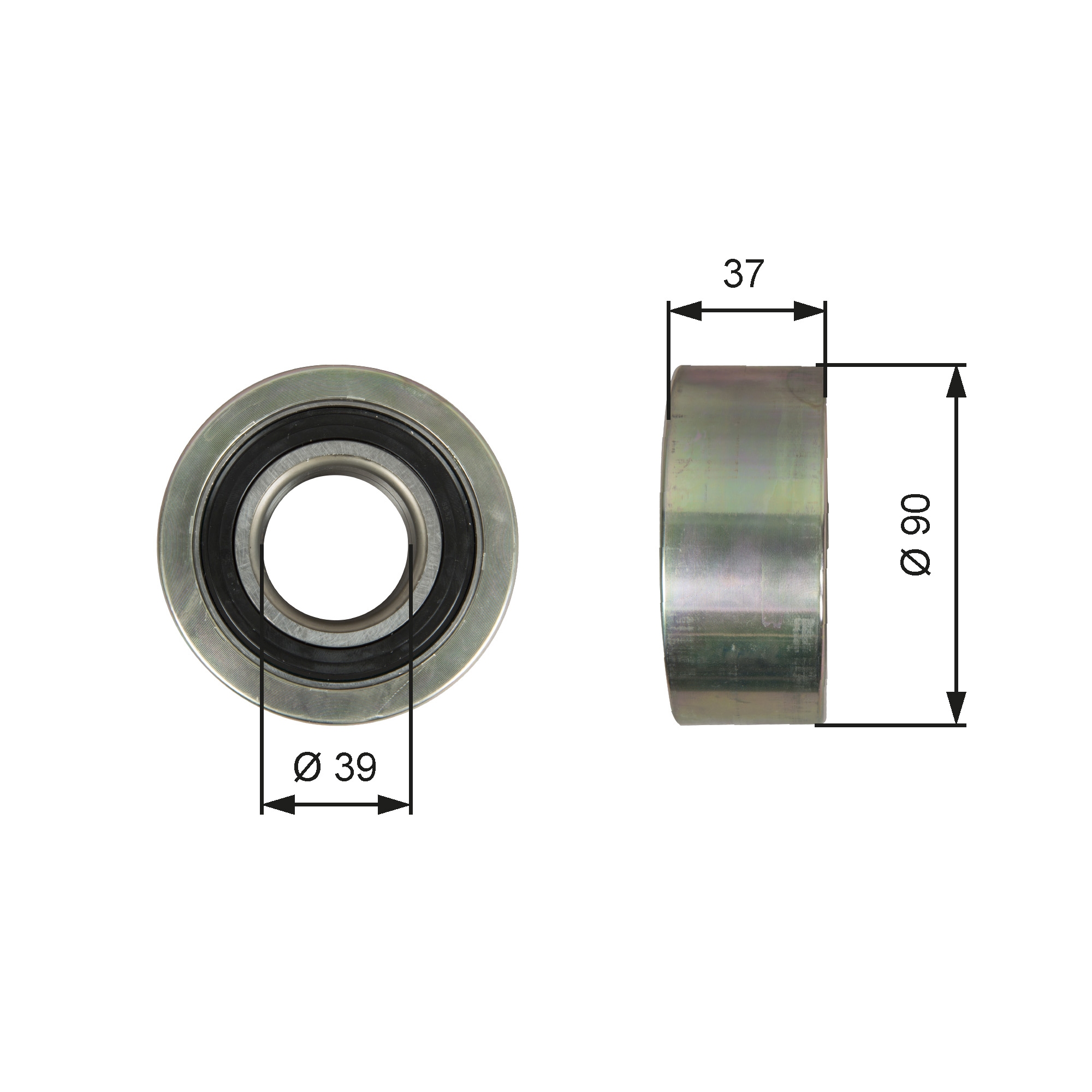 Geleiderol (poly) V-riem Gates T36139