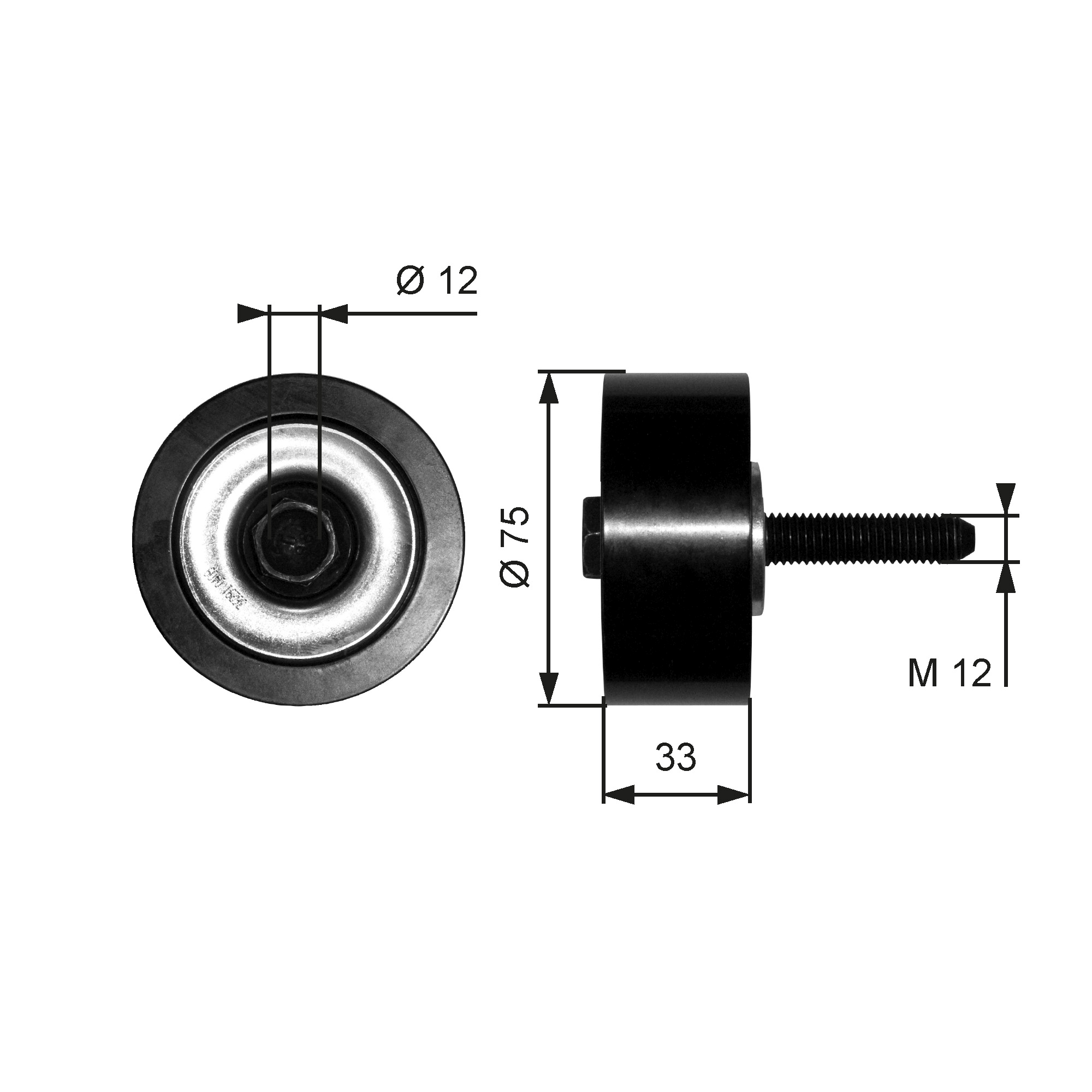 Geleiderol (poly) V-riem Gates T36291