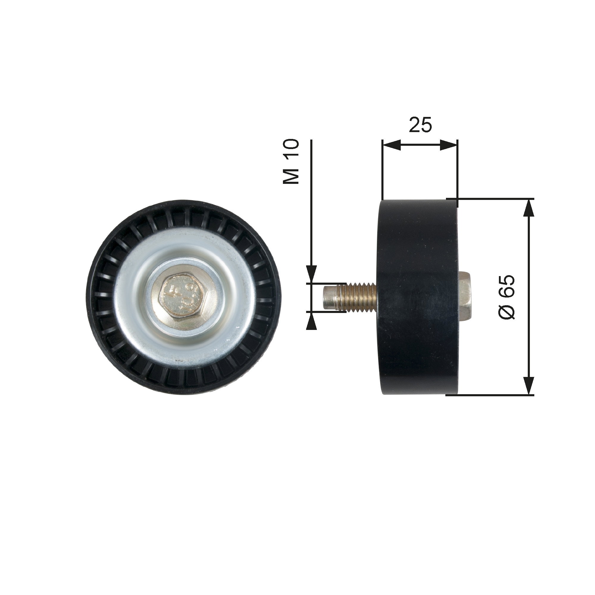 Geleiderol (poly) V-riem Gates T36322