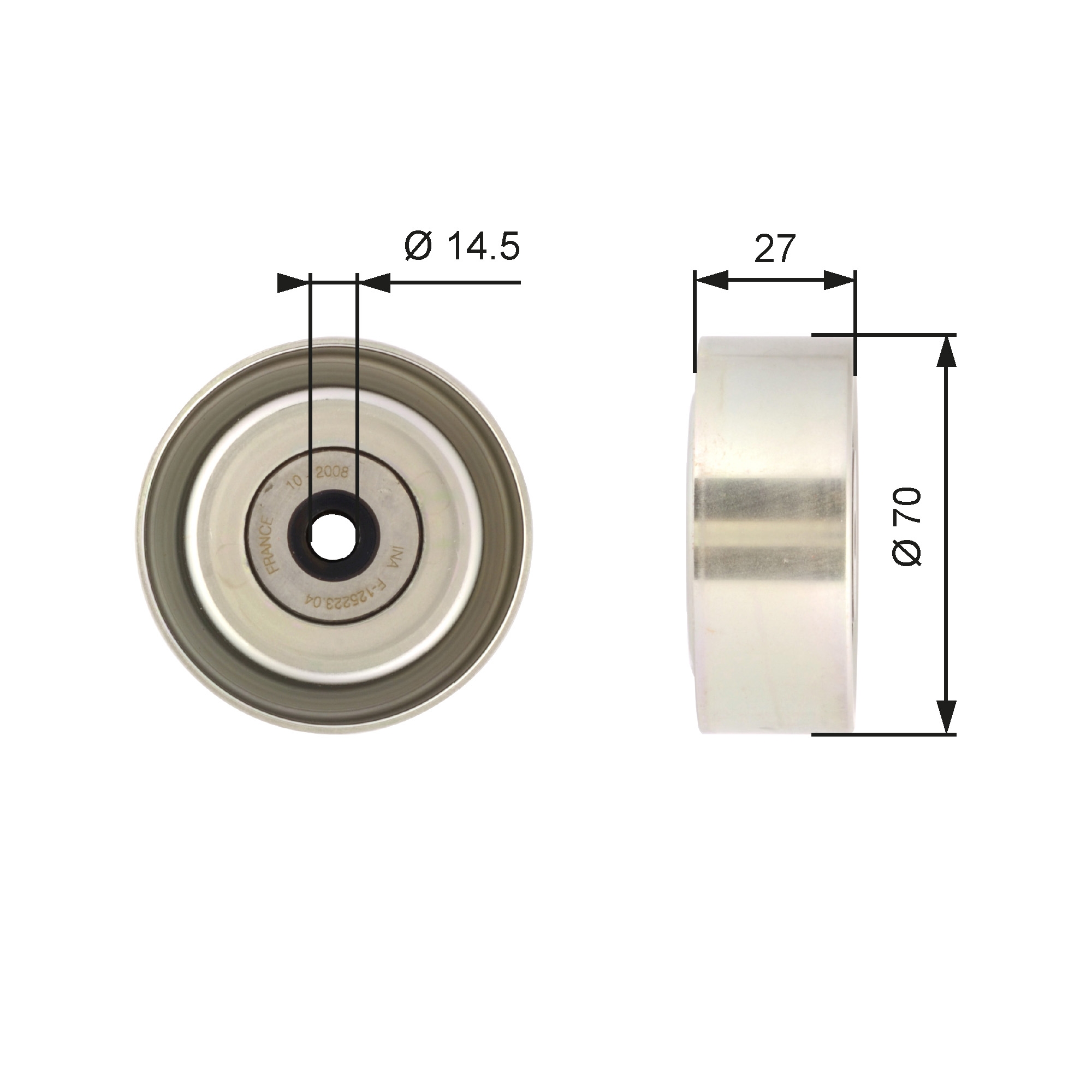 Geleiderol (poly) V-riem Gates T36387