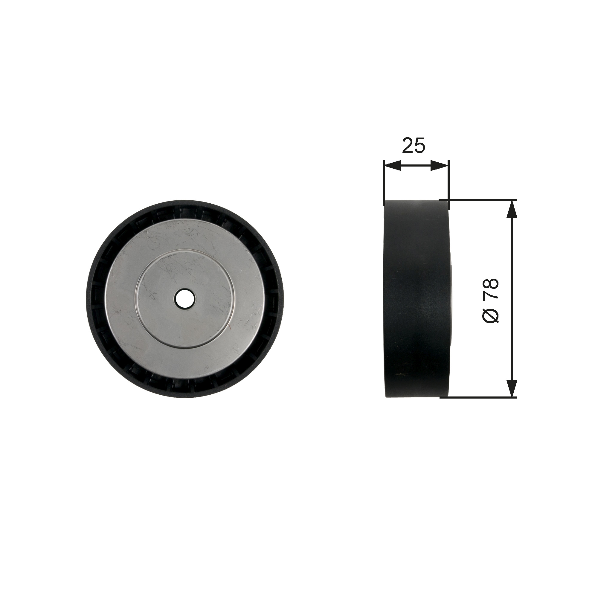 Geleiderol (poly) V-riem Gates T36450