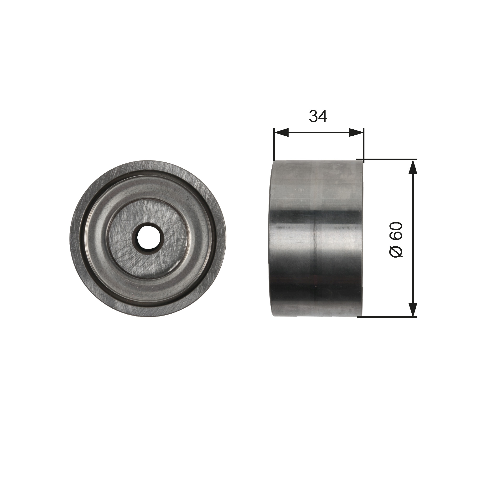 Geleiderol (poly) V-riem Gates T36480