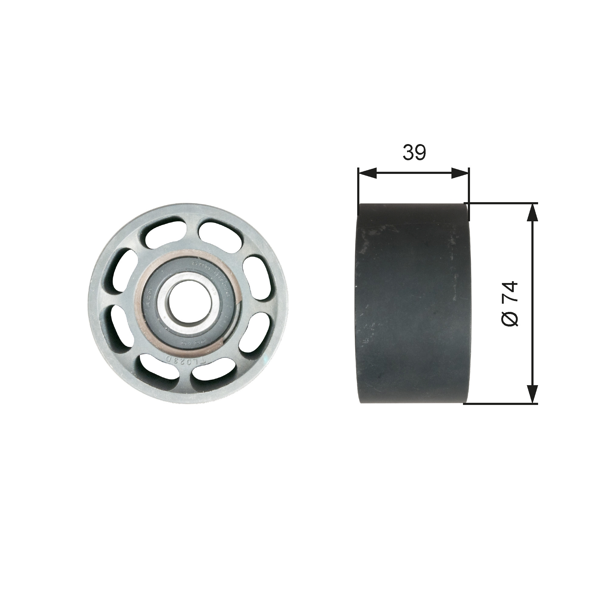 Geleiderol (poly) V-riem Gates T36532