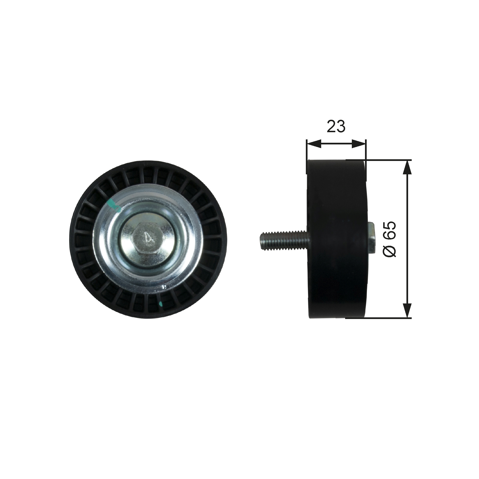 Geleiderol (poly) V-riem Gates T36622