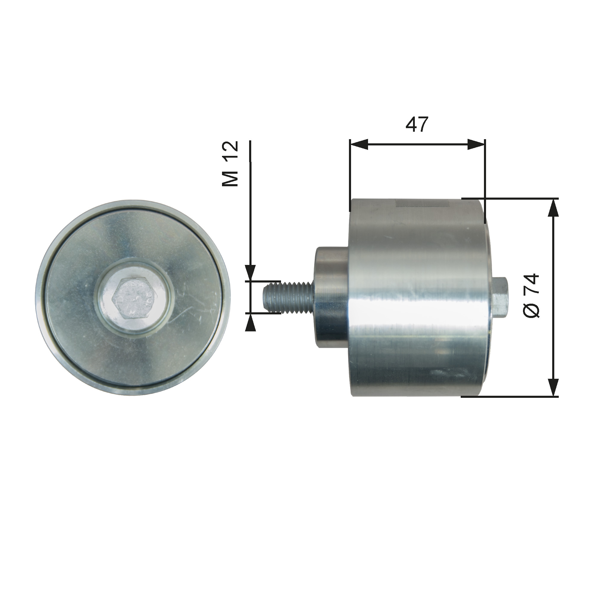 Geleiderol (poly) V-riem Gates T36637