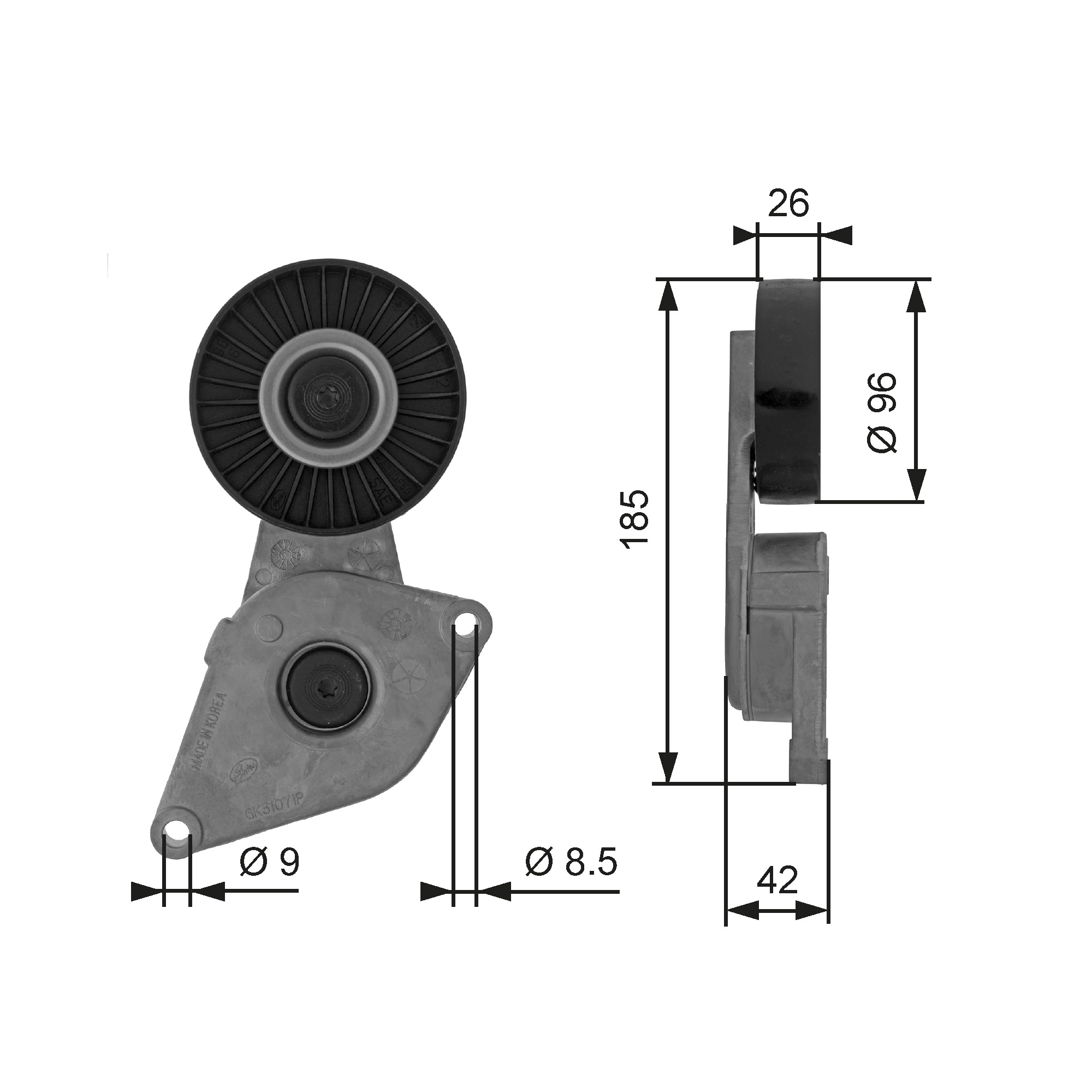 Spanner poly V-riem Gates T38464