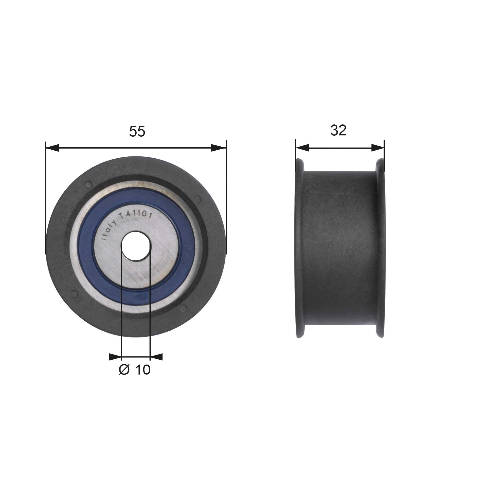 Geleiderol distributieriem Gates T41101