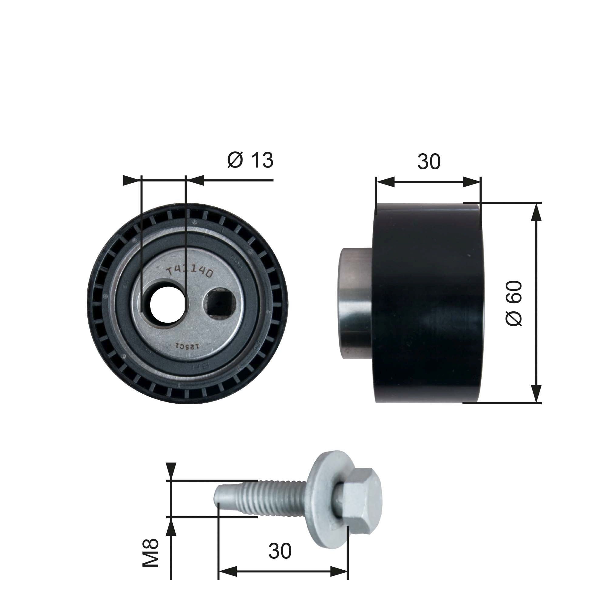 Spanrol distributieriem Gates T41140