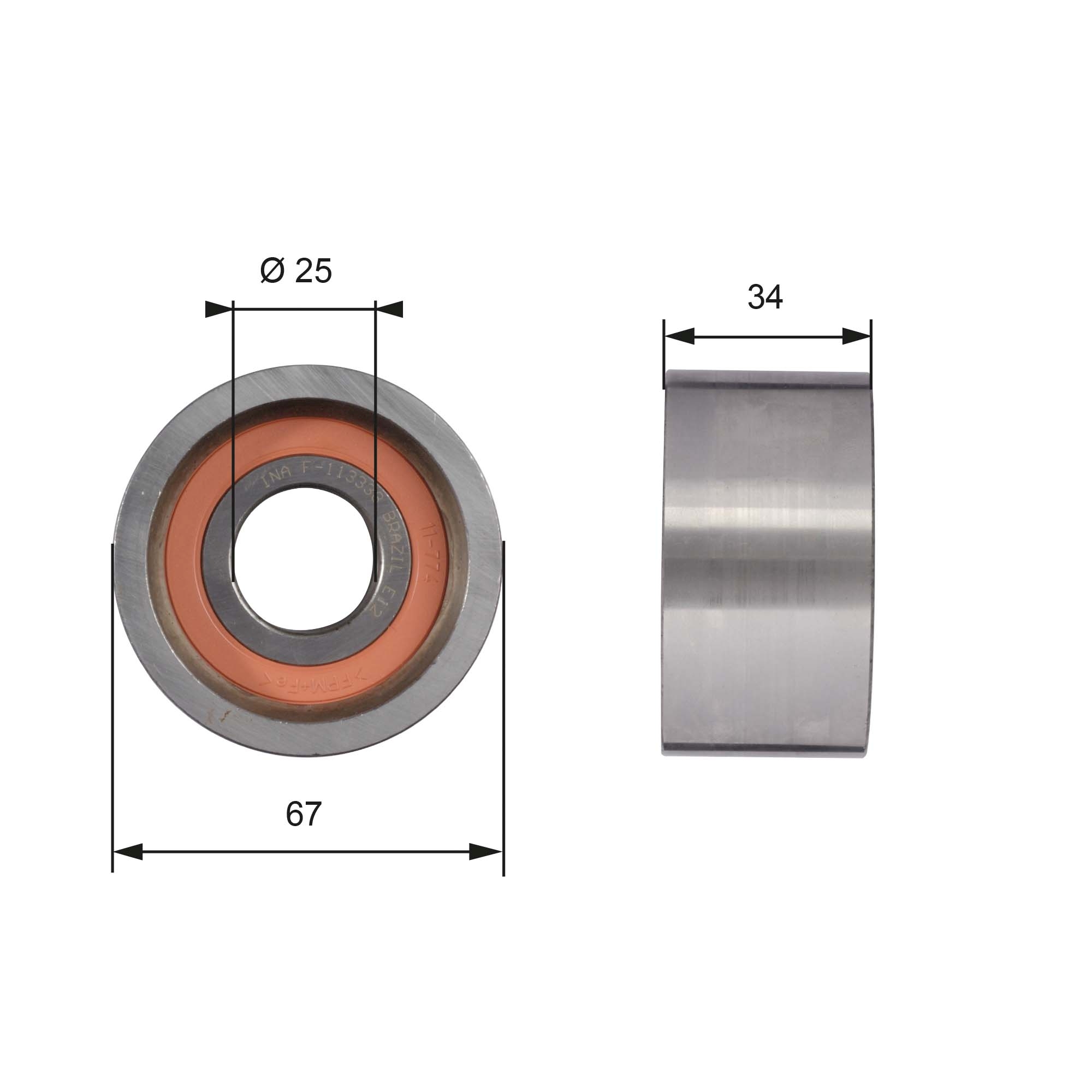 Geleiderol distributieriem Gates T41178