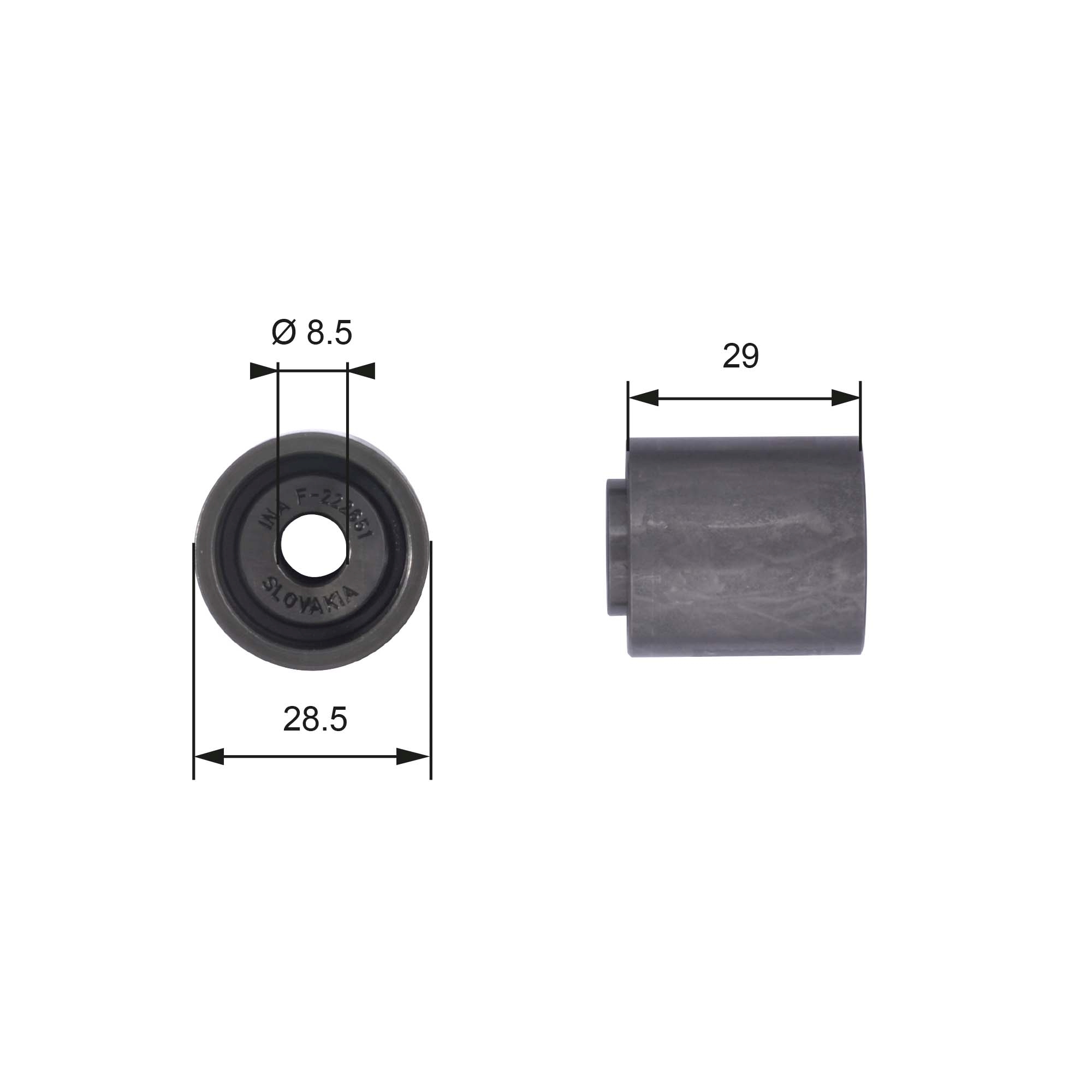 Geleiderol distributieriem Gates T42045