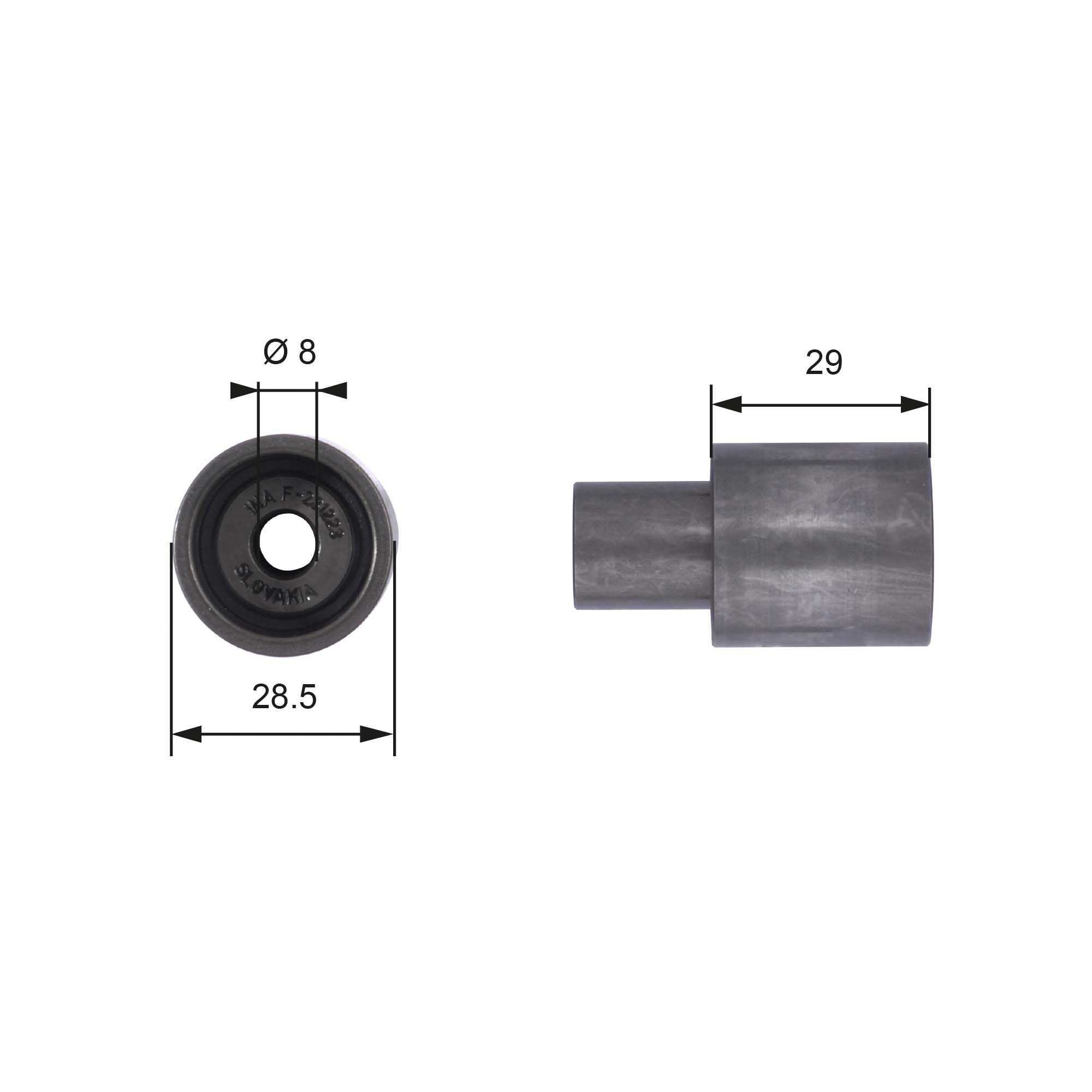 Geleiderol distributieriem Gates T42051