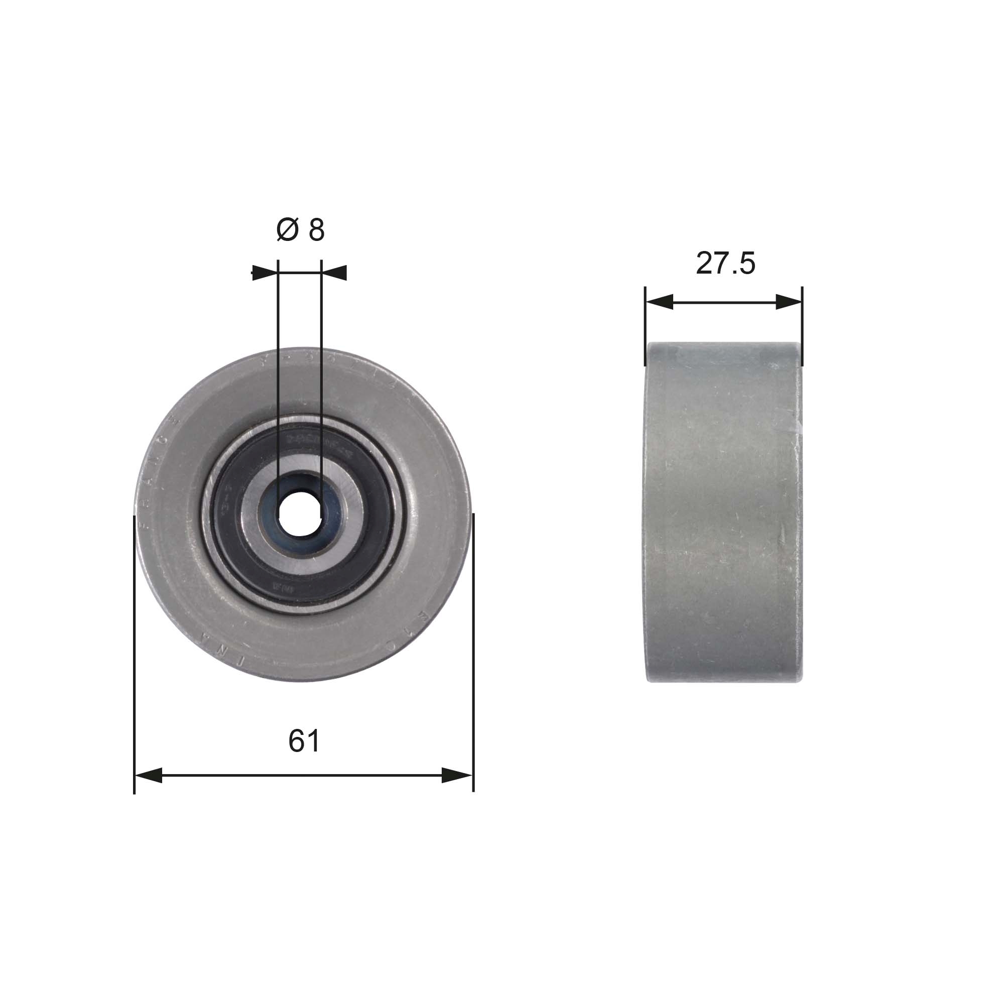 Geleiderol distributieriem Gates T42151