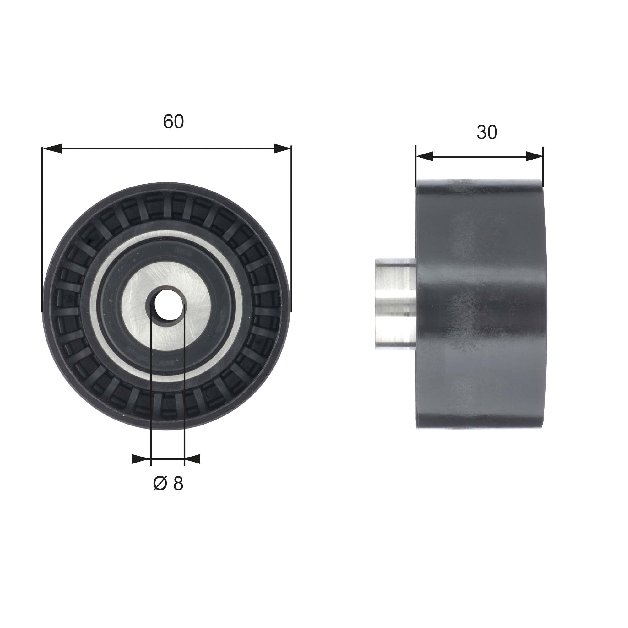 Geleiderol distributieriem Gates T42188