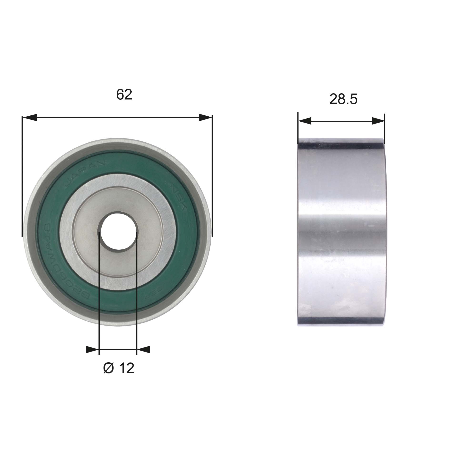 Geleiderol distributieriem Gates T42192