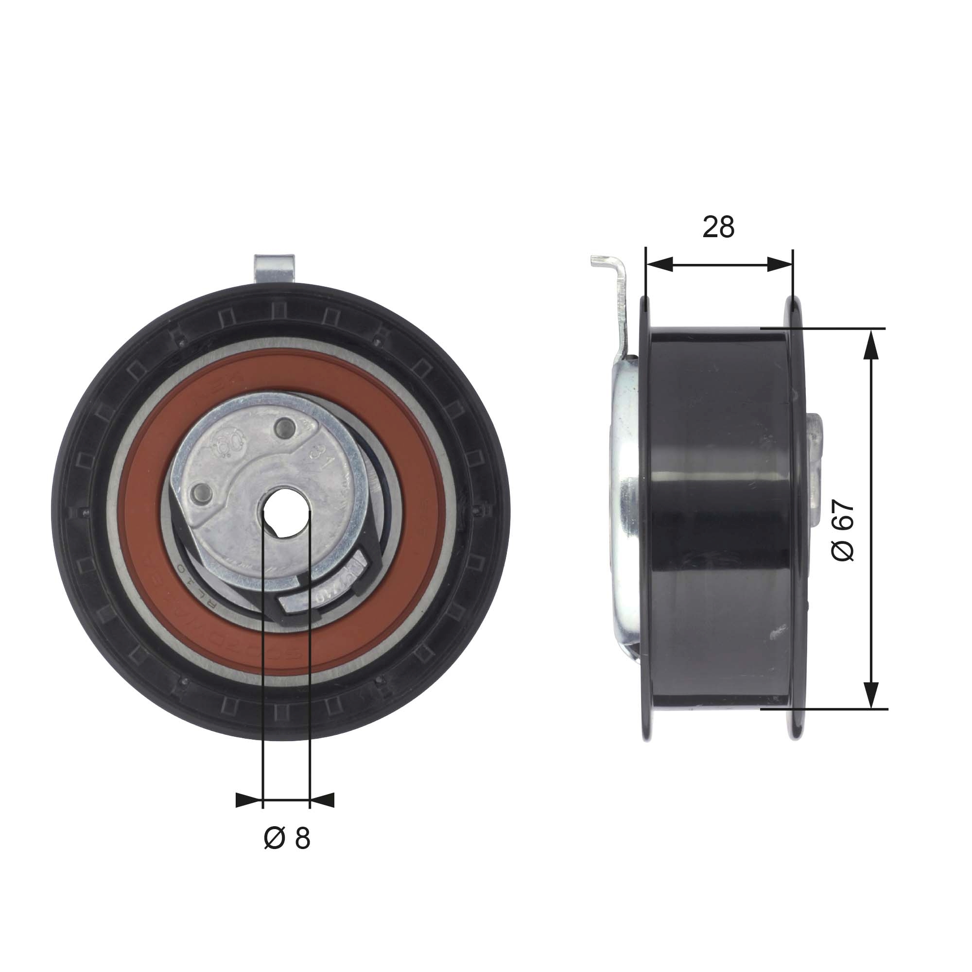 Spanrol distributieriem Gates T43052