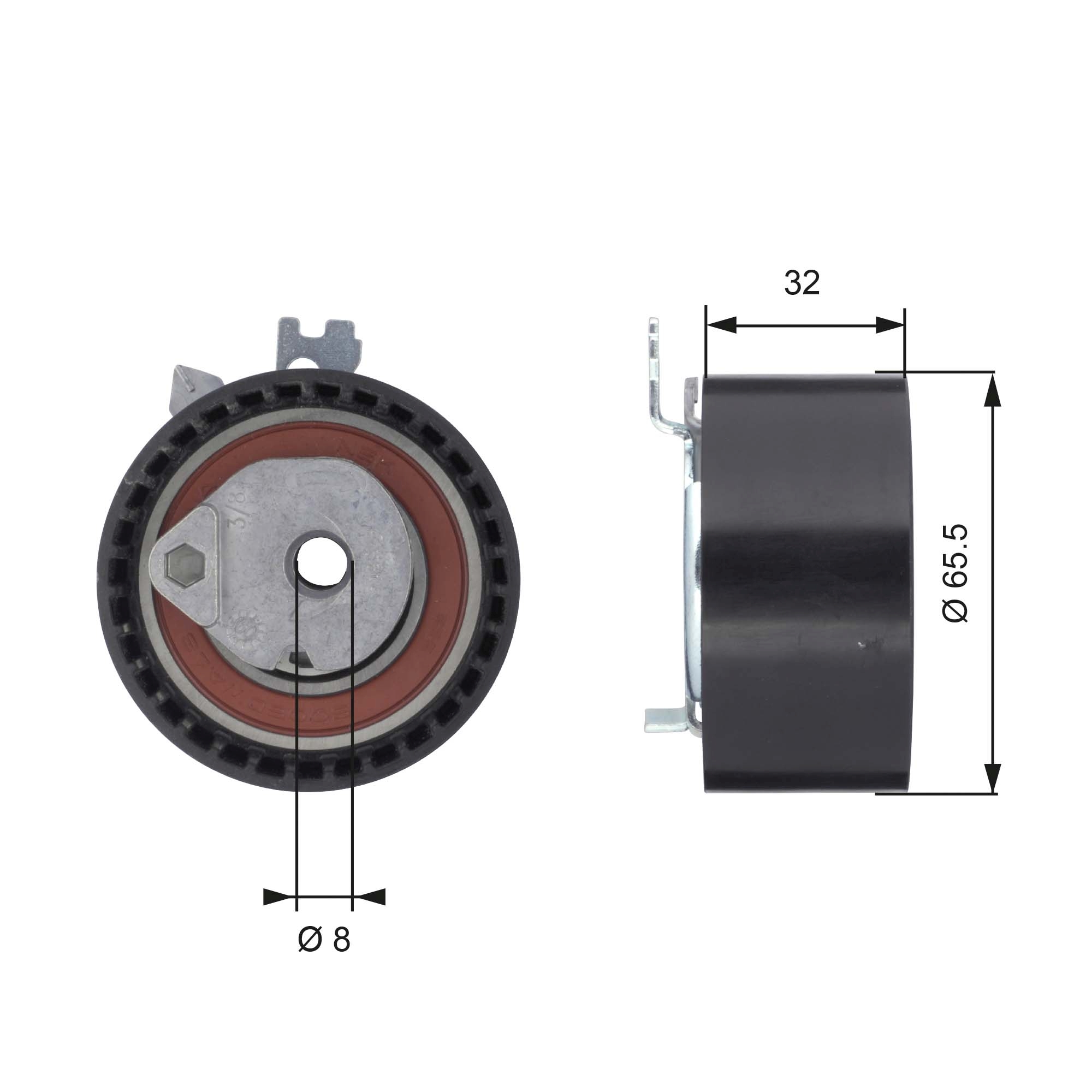 Spanrol distributieriem Gates T43064