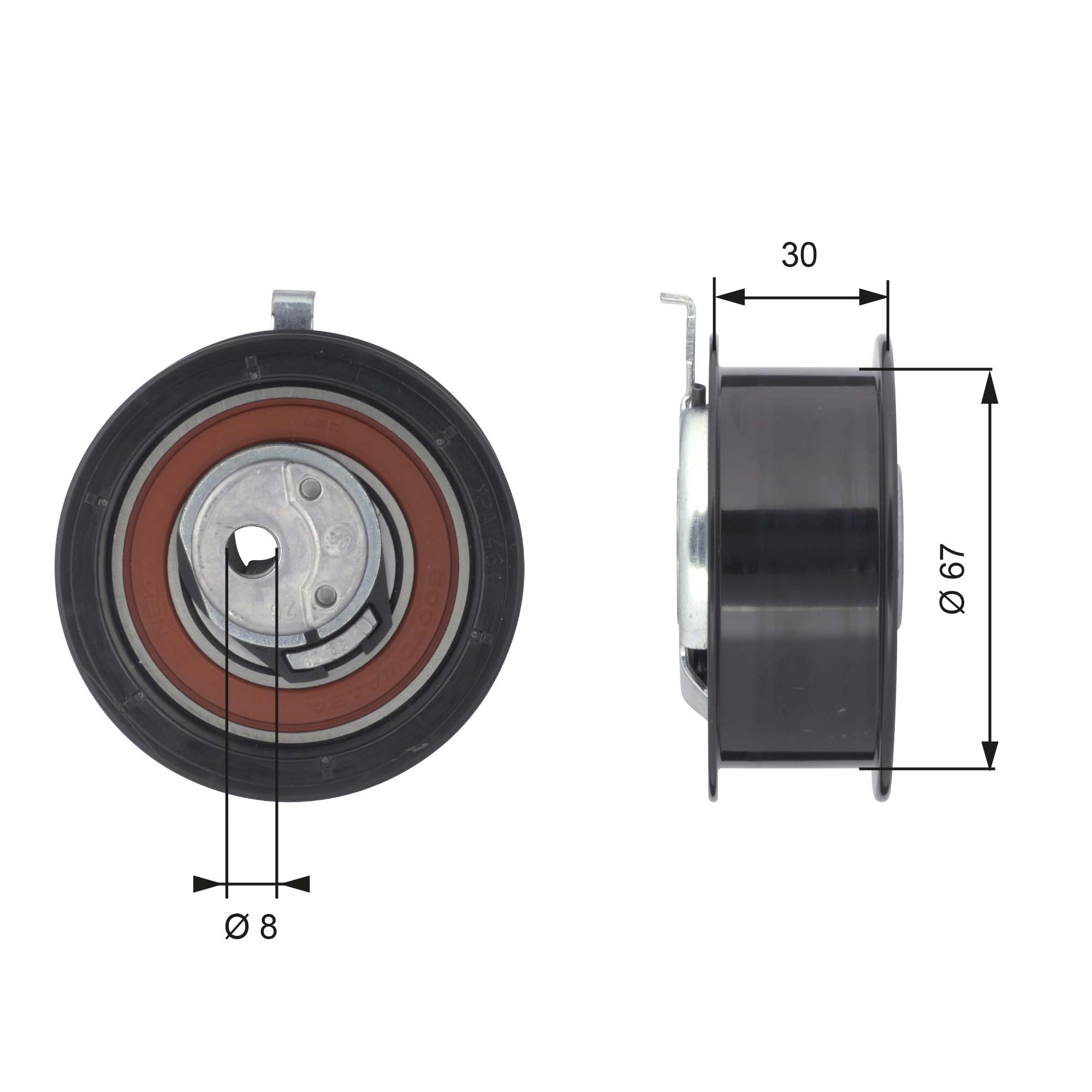 Spanrol distributieriem Gates T43069