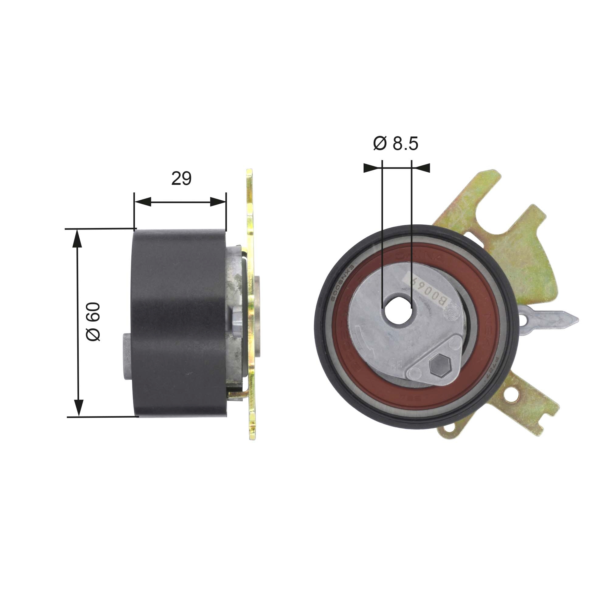 Spanrol distributieriem Gates T43089