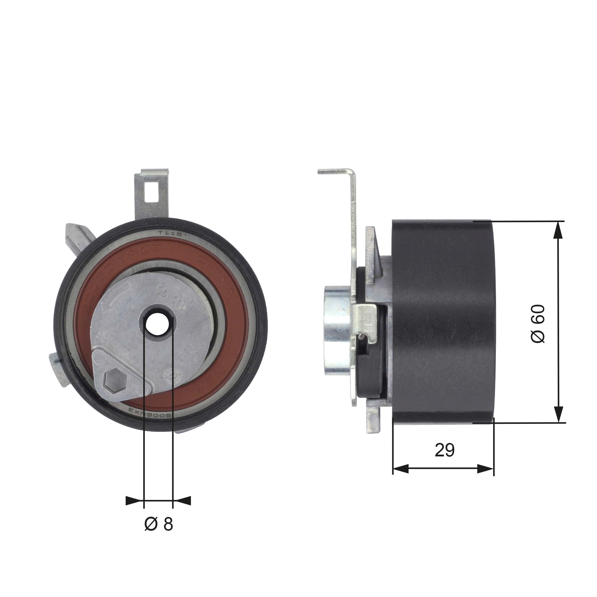 Spanrol distributieriem Gates T43115