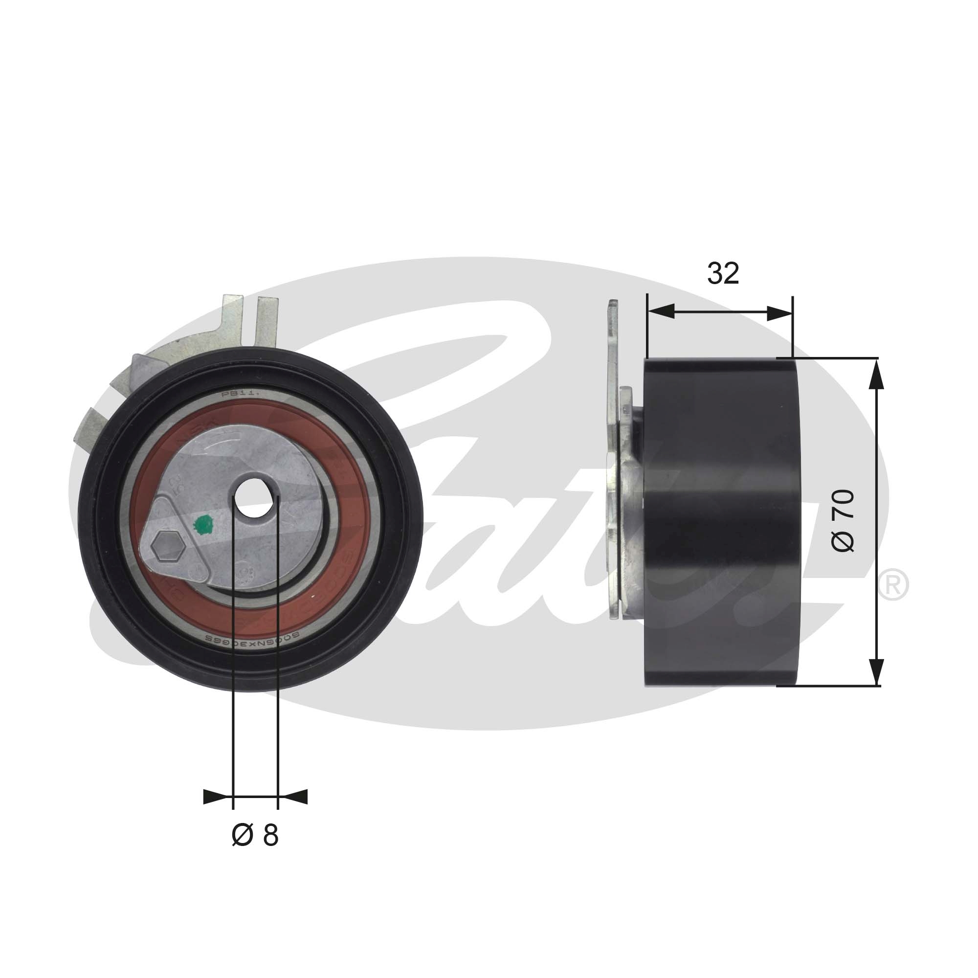 Spanrol distributieriem Gates T43117