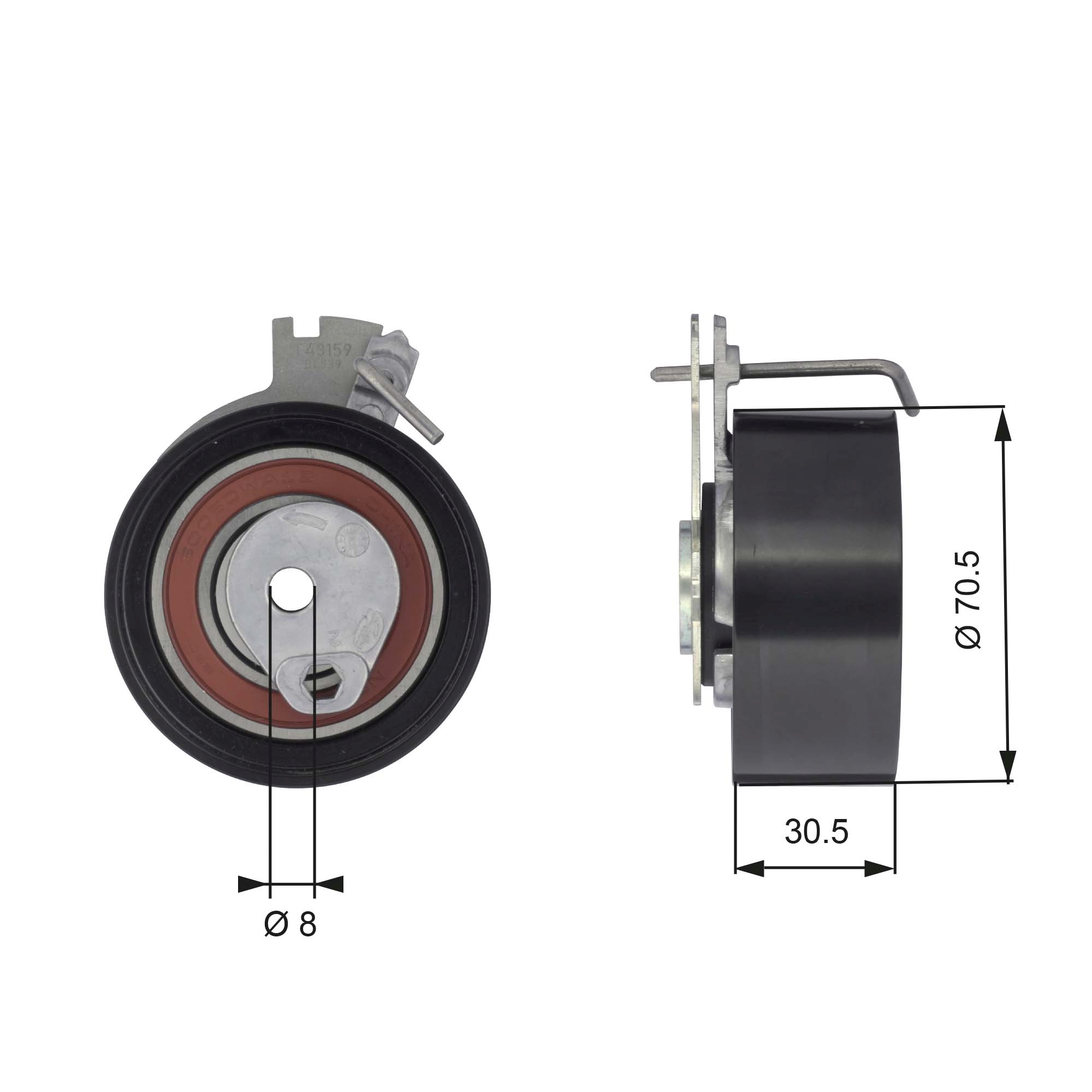 Spanrol distributieriem Gates T43159