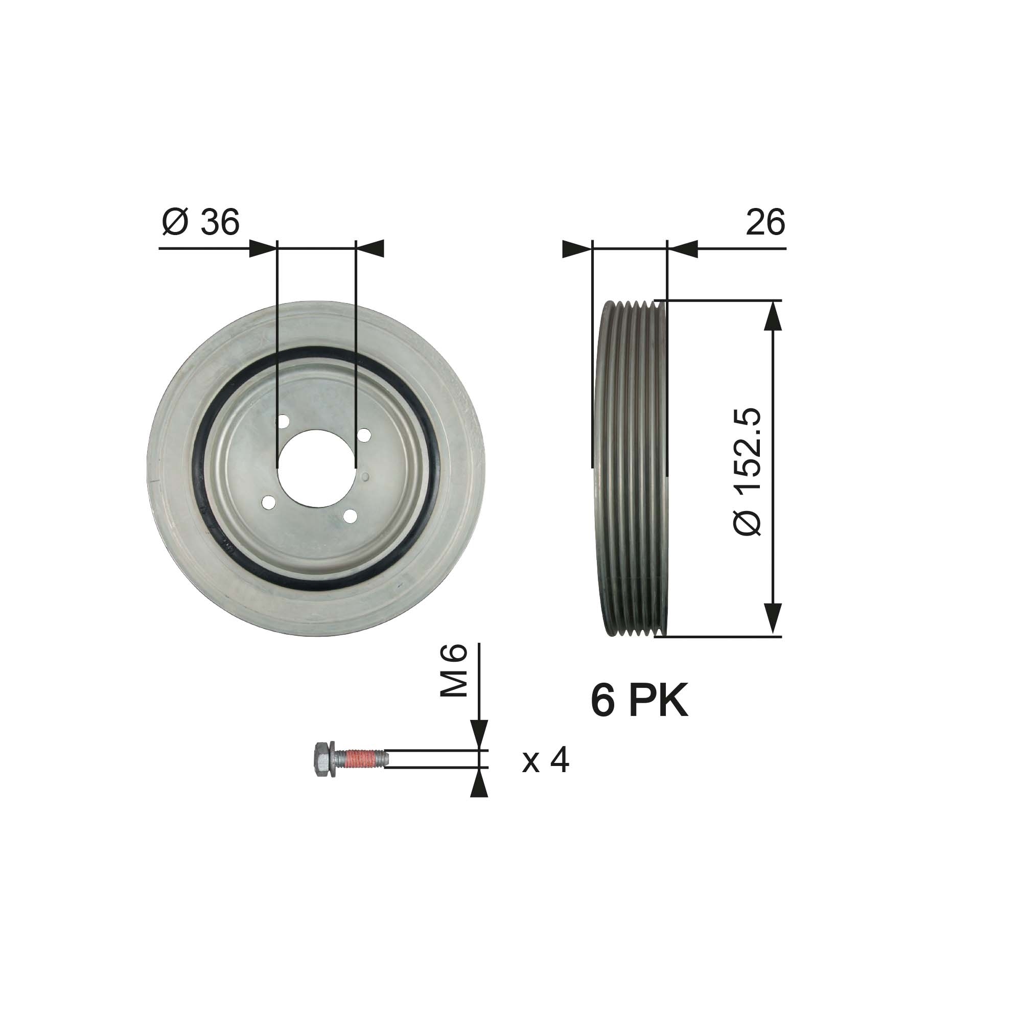 Krukaspoelie Gates TVD1011A