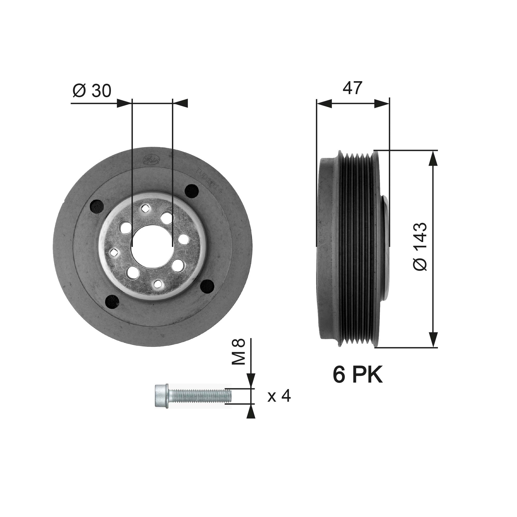 Krukaspoelie Gates TVD1014A