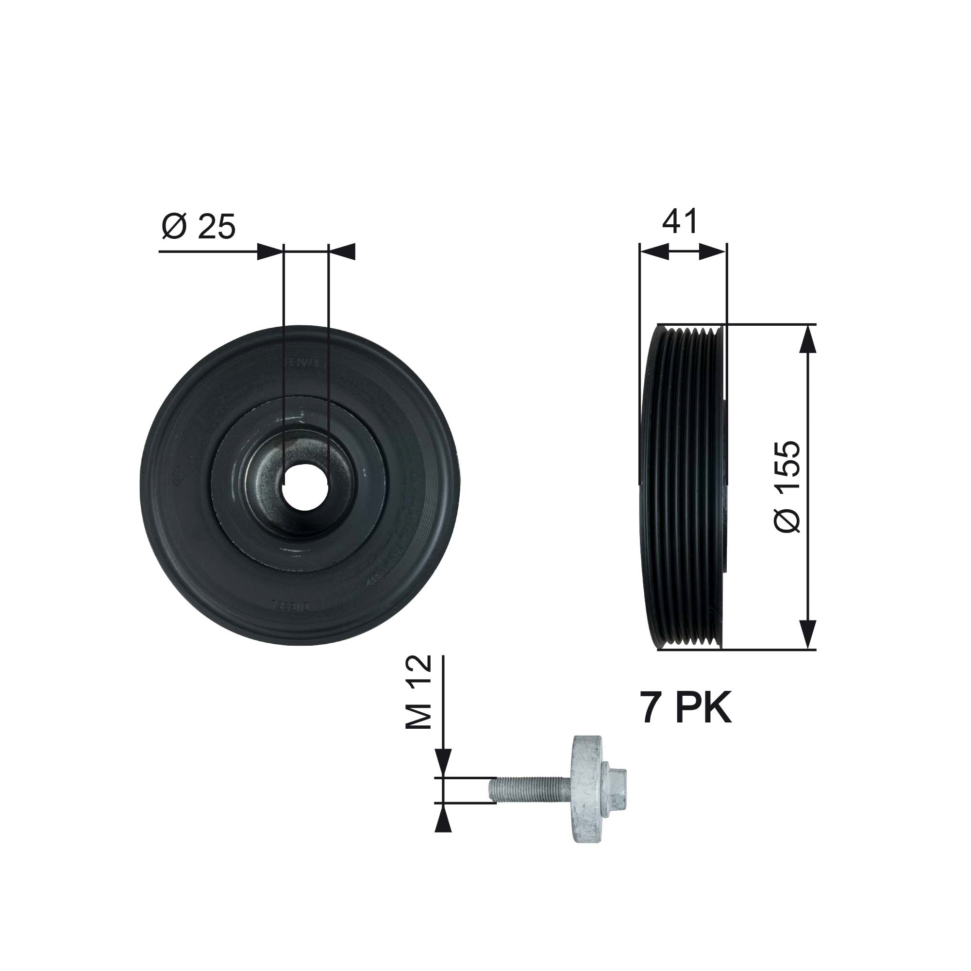 Krukaspoelie Gates TVD1017A