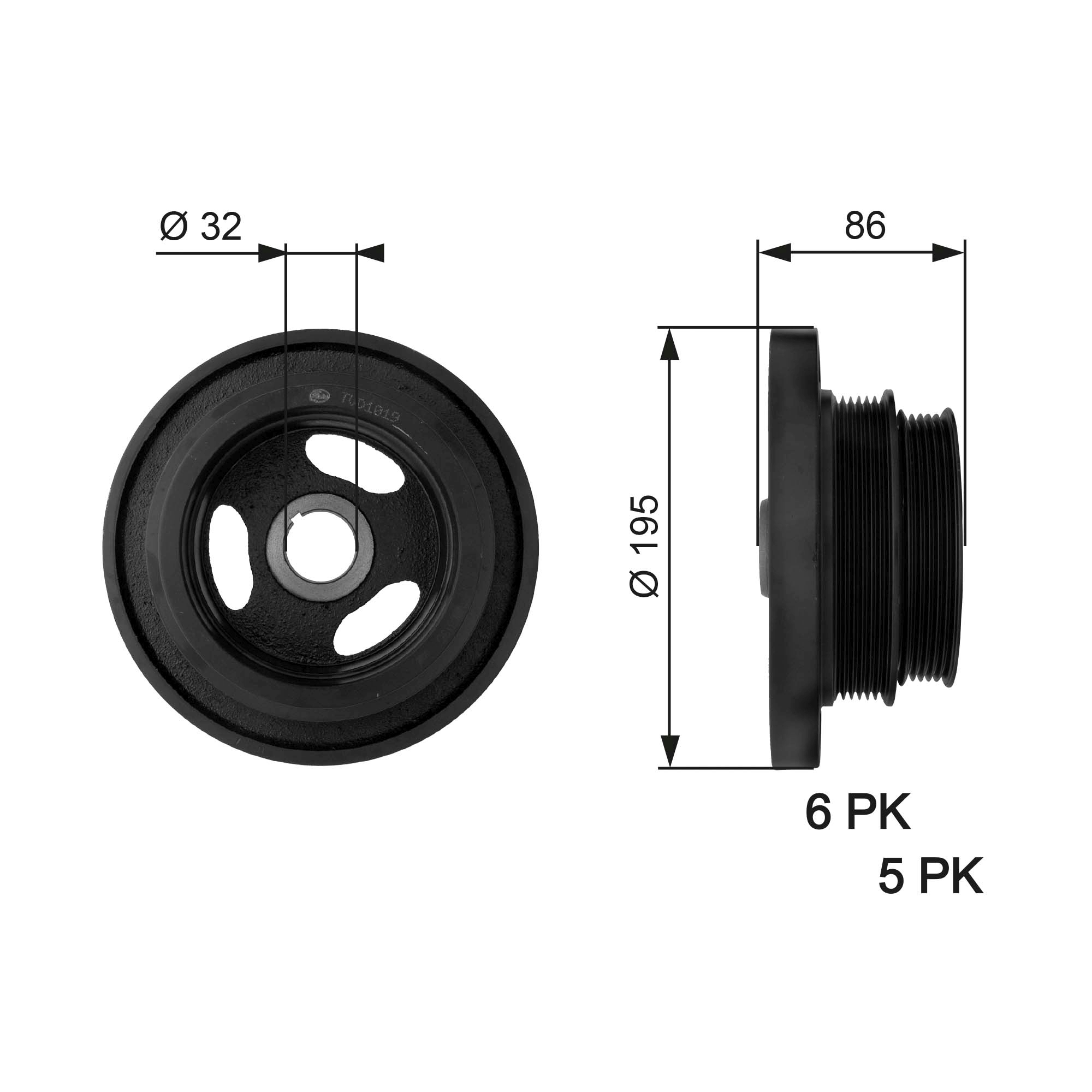 Krukaspoelie Gates TVD1019