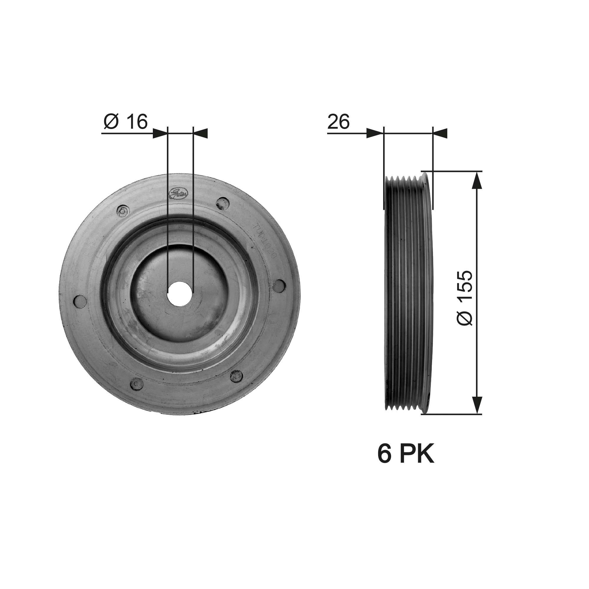 Krukaspoelie Gates TVD1020