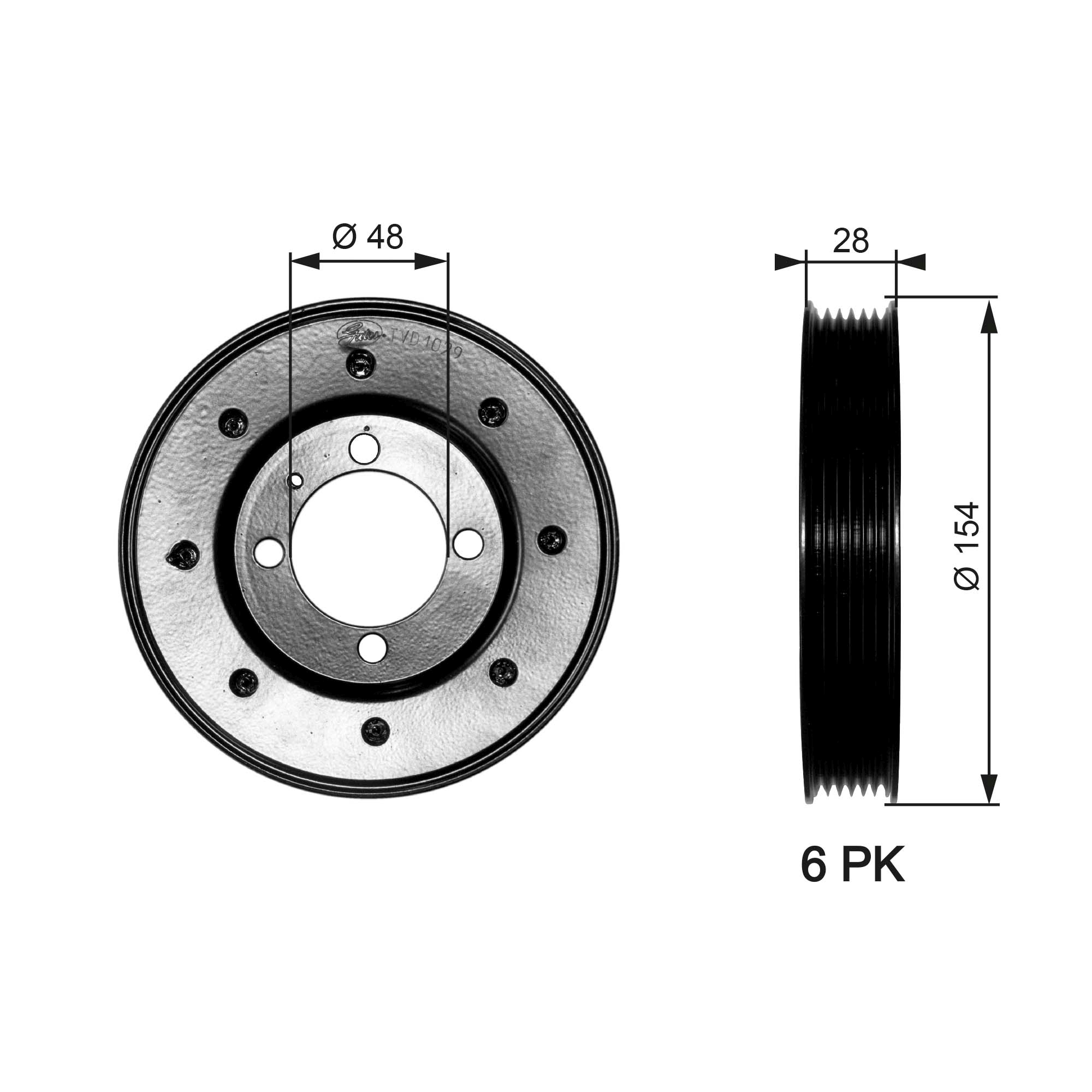 Krukaspoelie Gates TVD1029