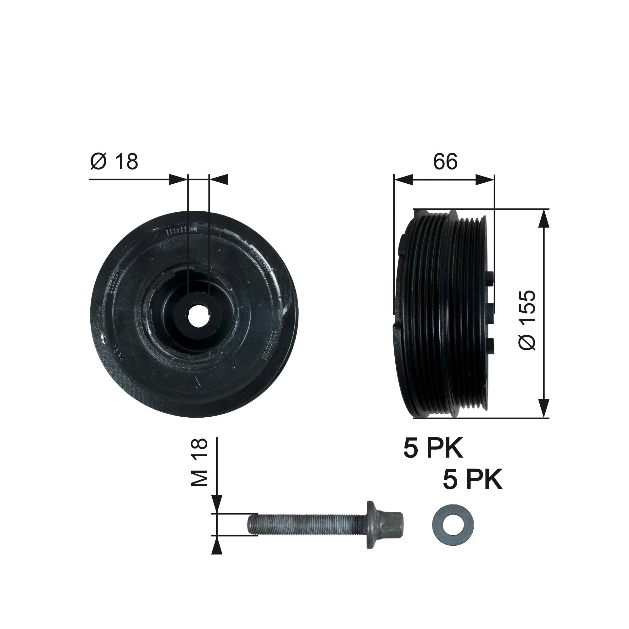 Krukaspoelie Gates TVD1037A