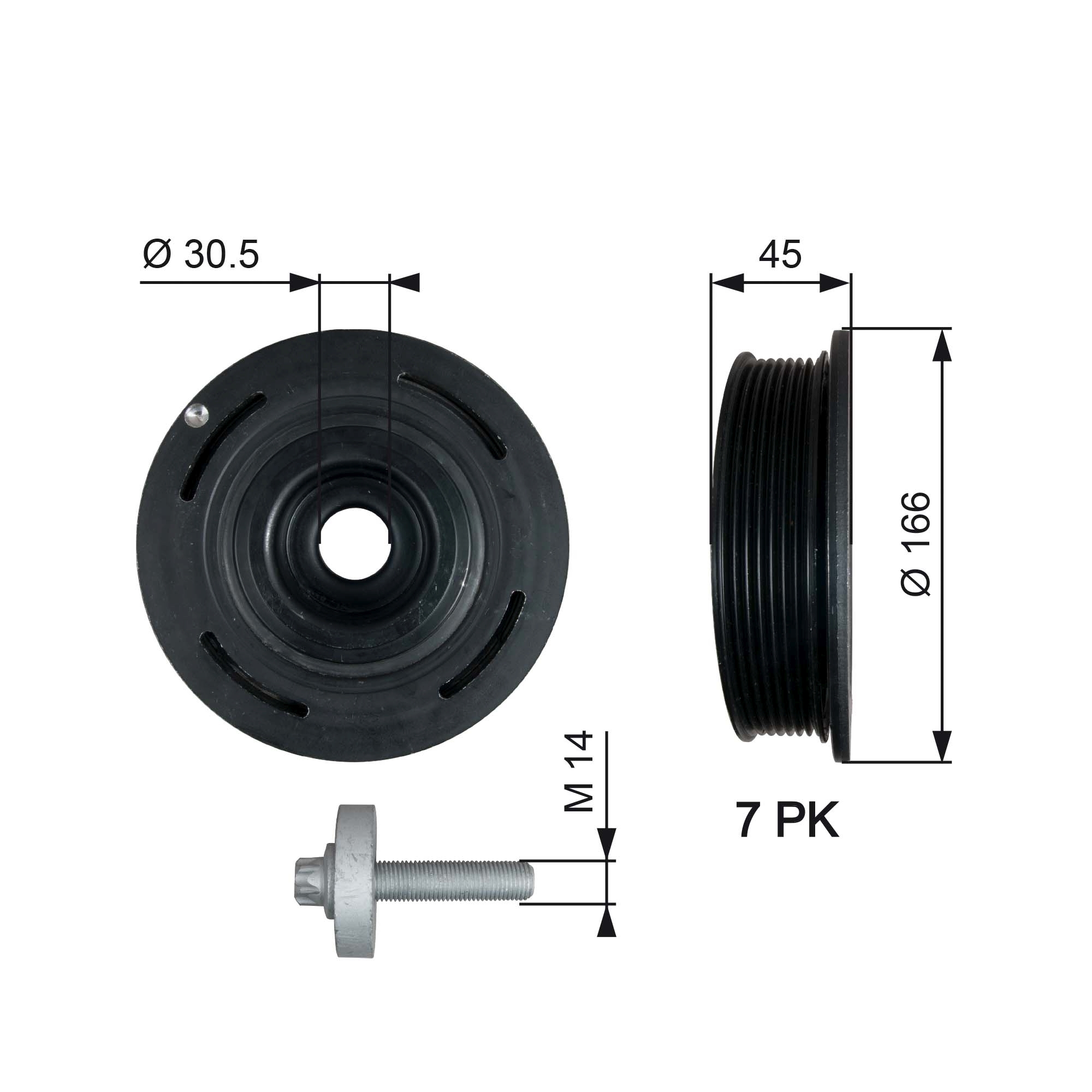 Krukaspoelie Gates TVD1054A