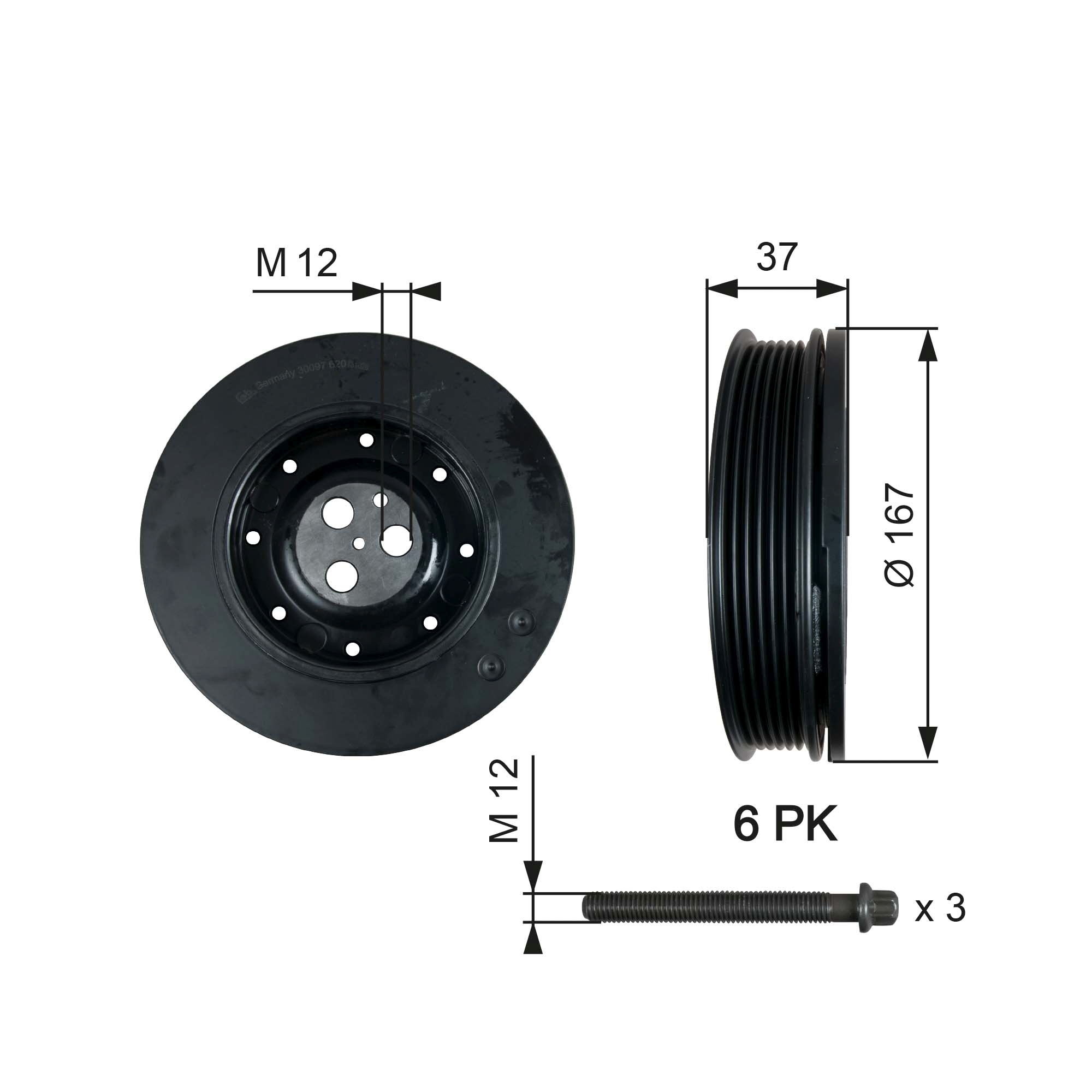 Krukaspoelie Gates TVD1060A