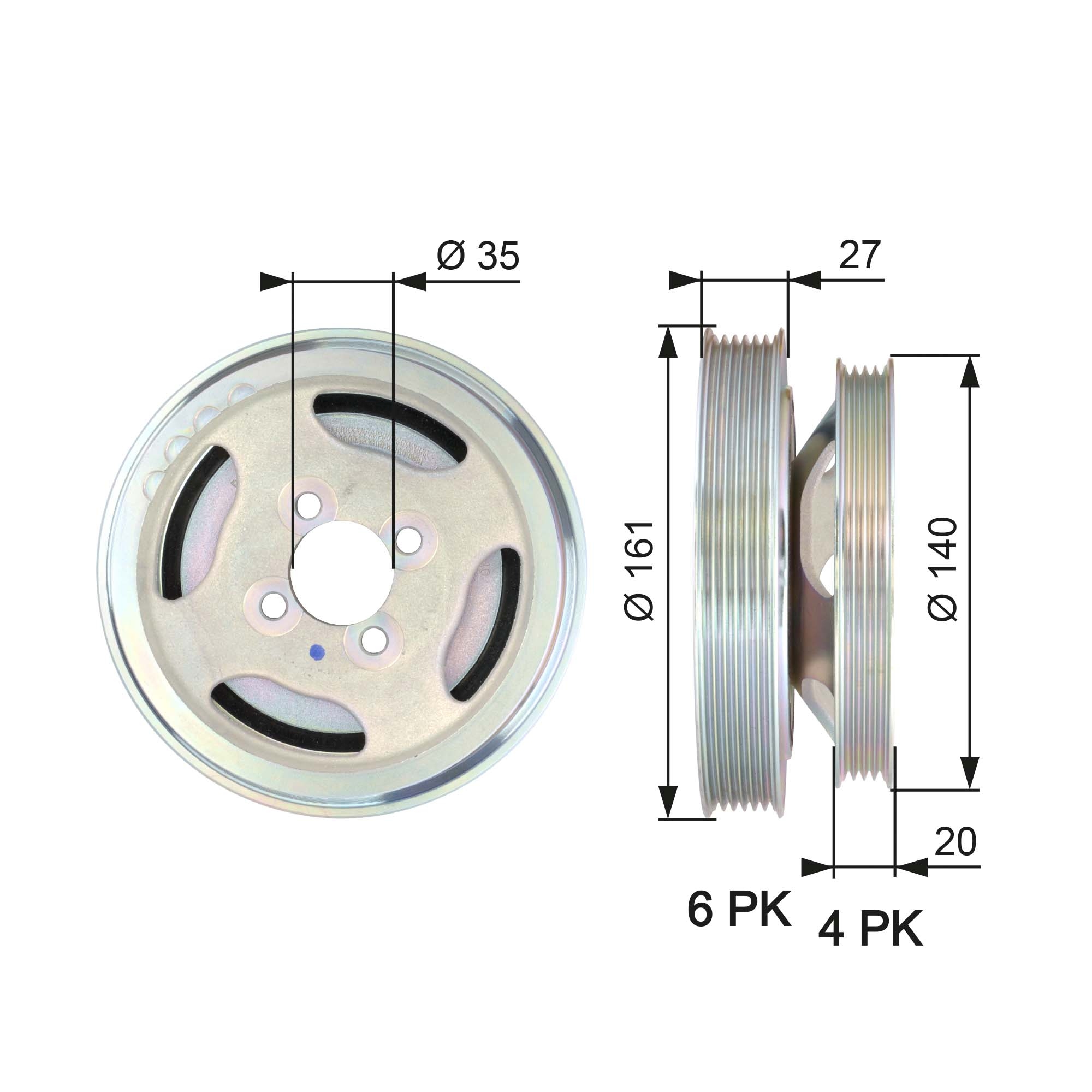 Krukaspoelie Gates TVD1075