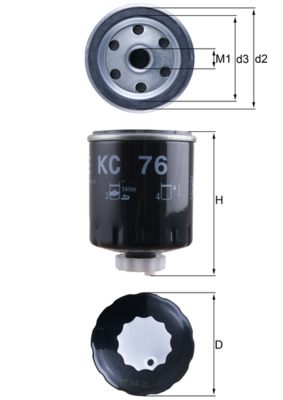 Brandstoffilter Knecht KC 76