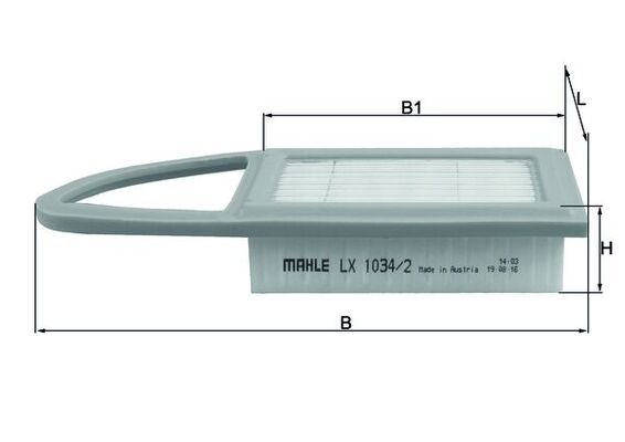 Luchtfilter Knecht LX 1034/2