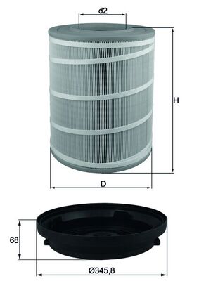 Luchtfilter Knecht LX 3480 KIT