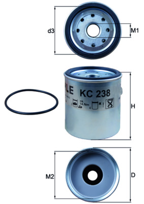 Brandstoffilter Knecht KC 238D