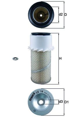 Luchtfilter Knecht LX 14