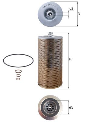 Oliefilter Knecht OX 69D