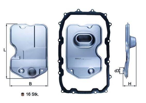 Filter/oliezeef automaatbak Knecht HX 160KIT