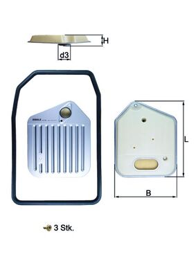 Filter/oliezeef automaatbak Knecht HX 163KIT